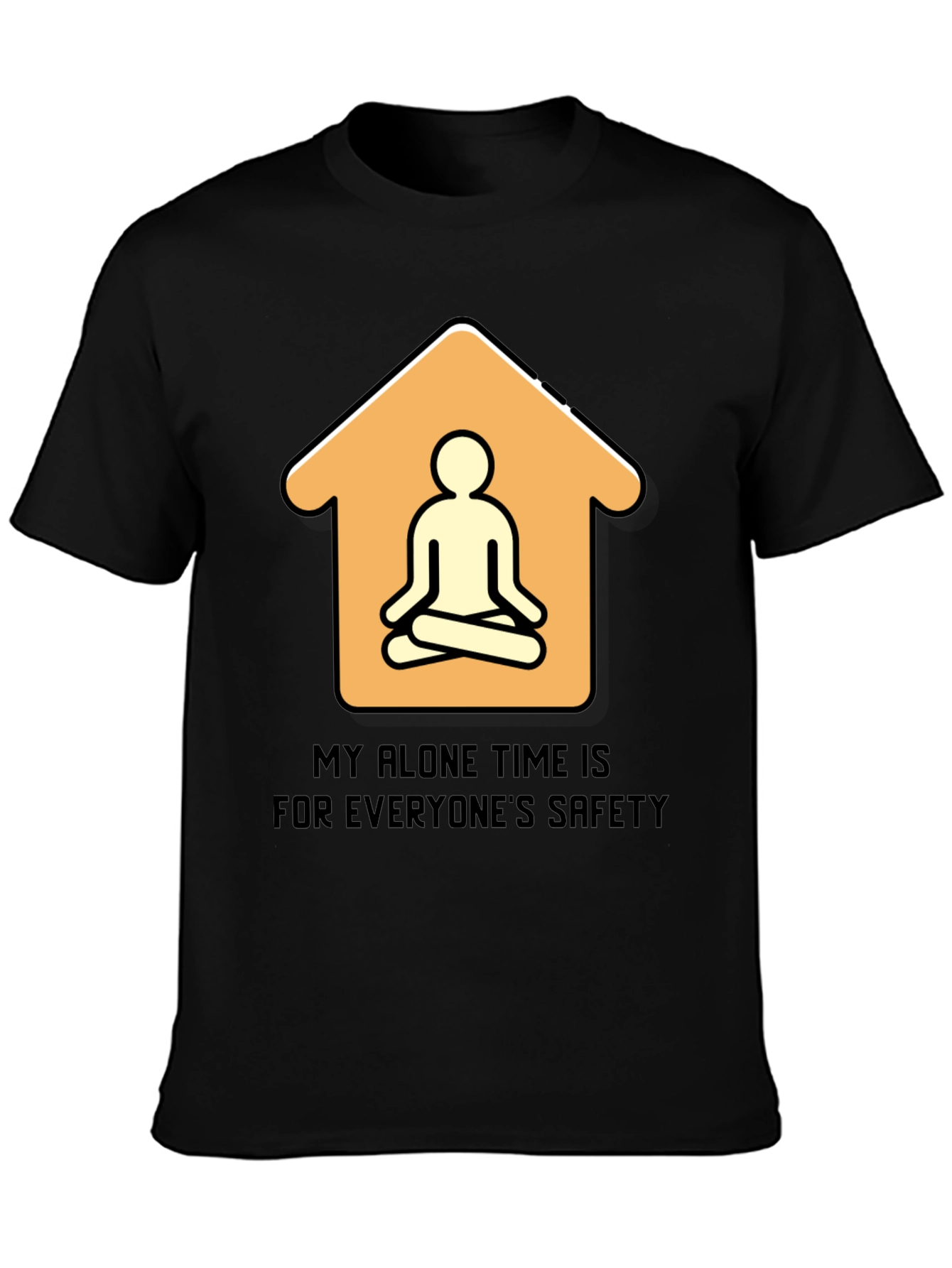 Black Alone Time Safety Graphic Tee view 3