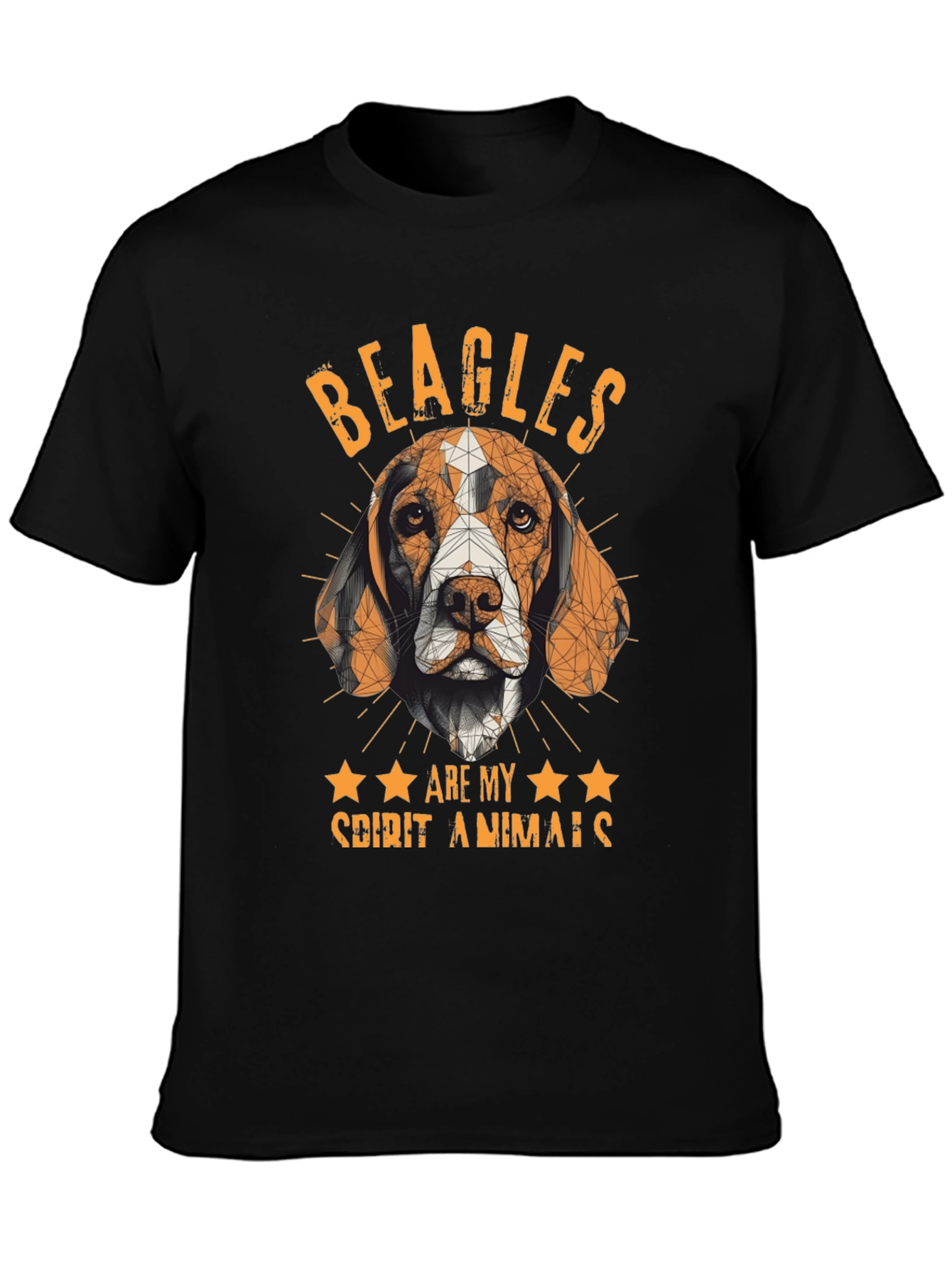 Black Beagle Spirit Animal Graphic T-Shirt view 3