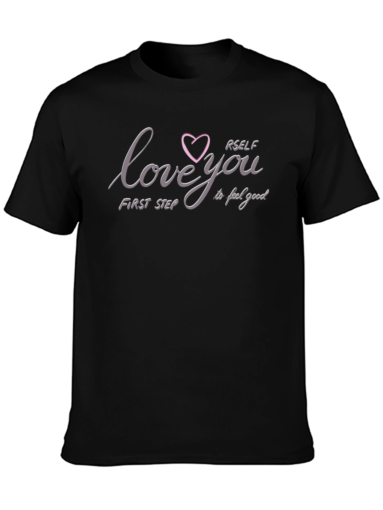 Black Love Yourself First Step T-Shirt view 3