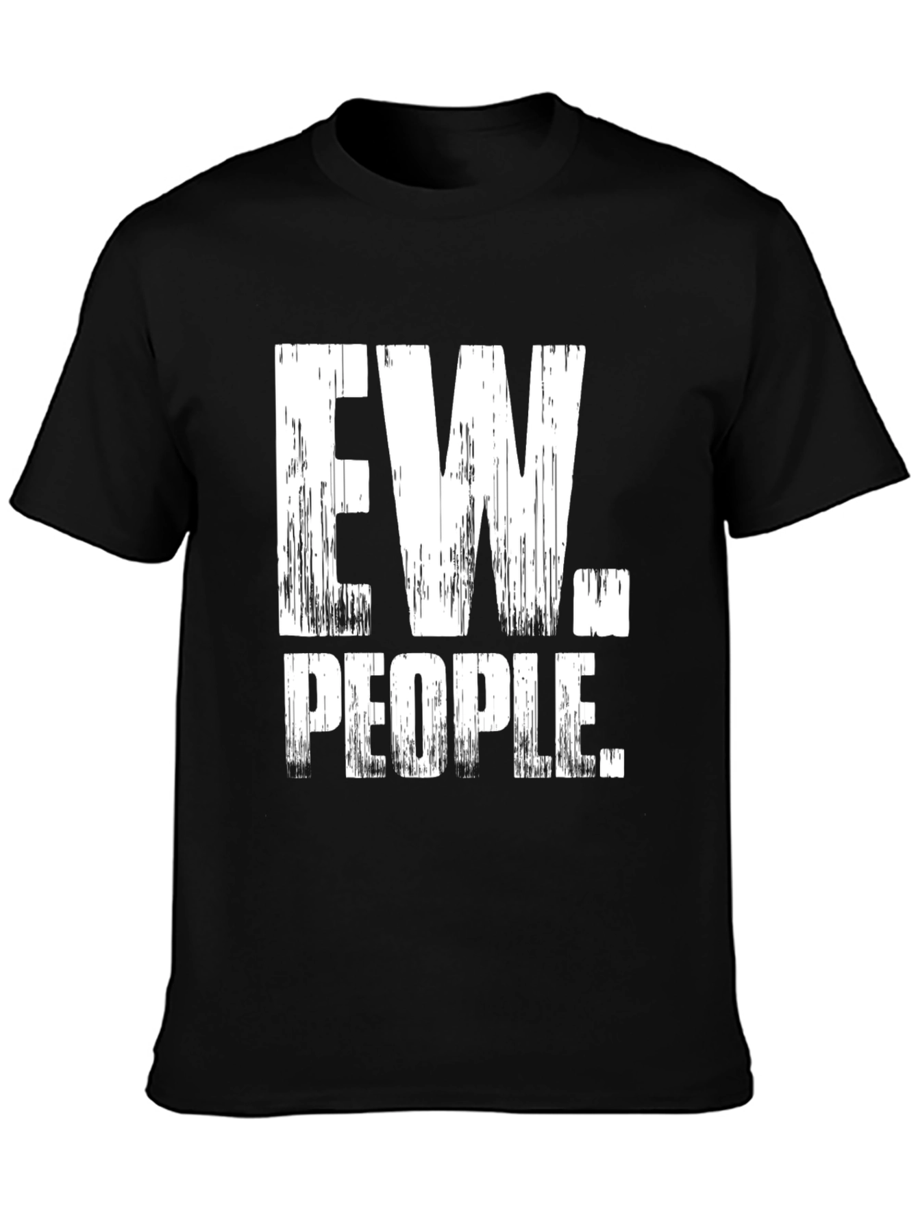 Black Ew People Graphic Tee - Funny Introvert Shirt view 3