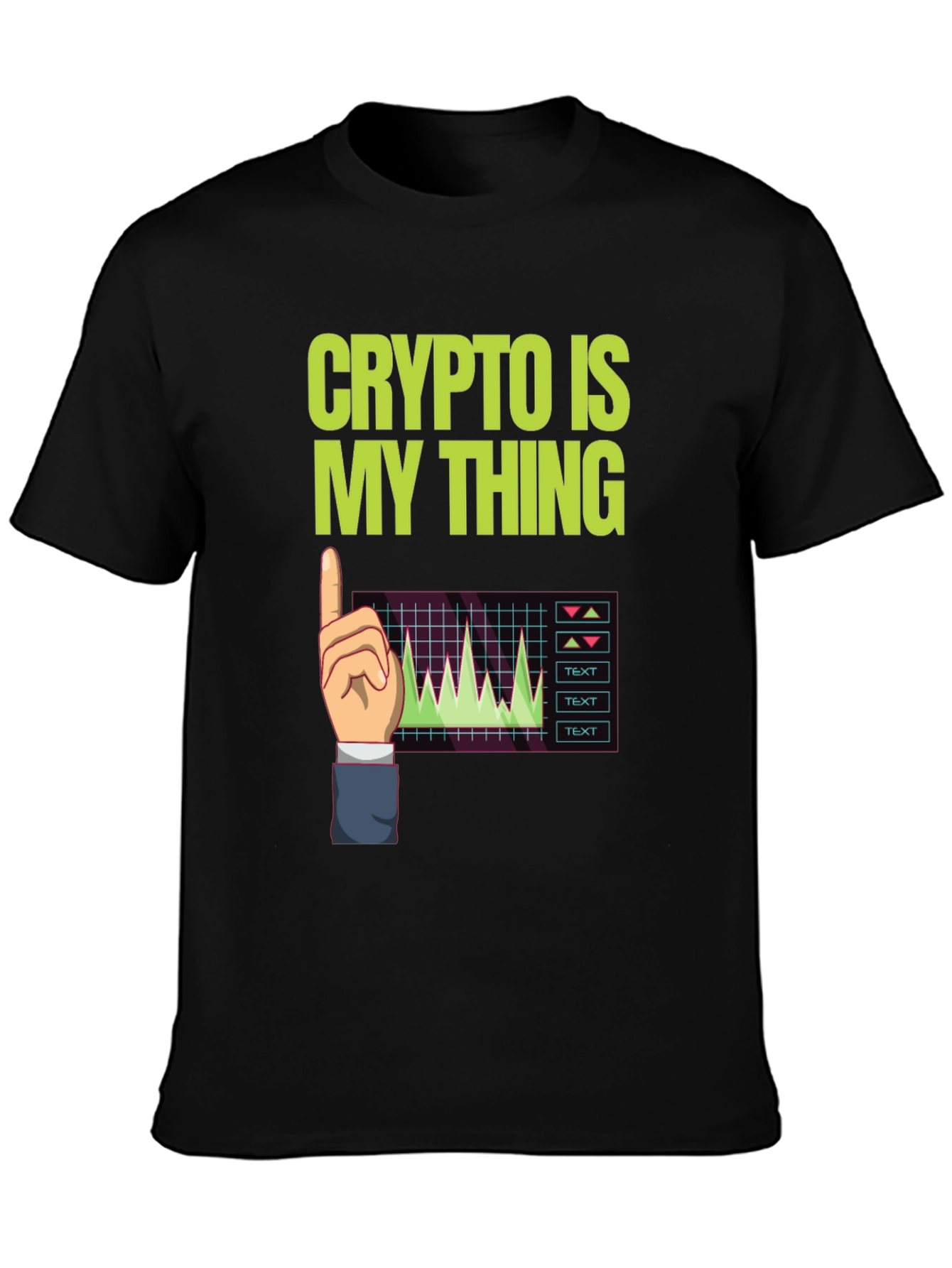Black Crypto Is My Thing Graphic T-Shirt view 3