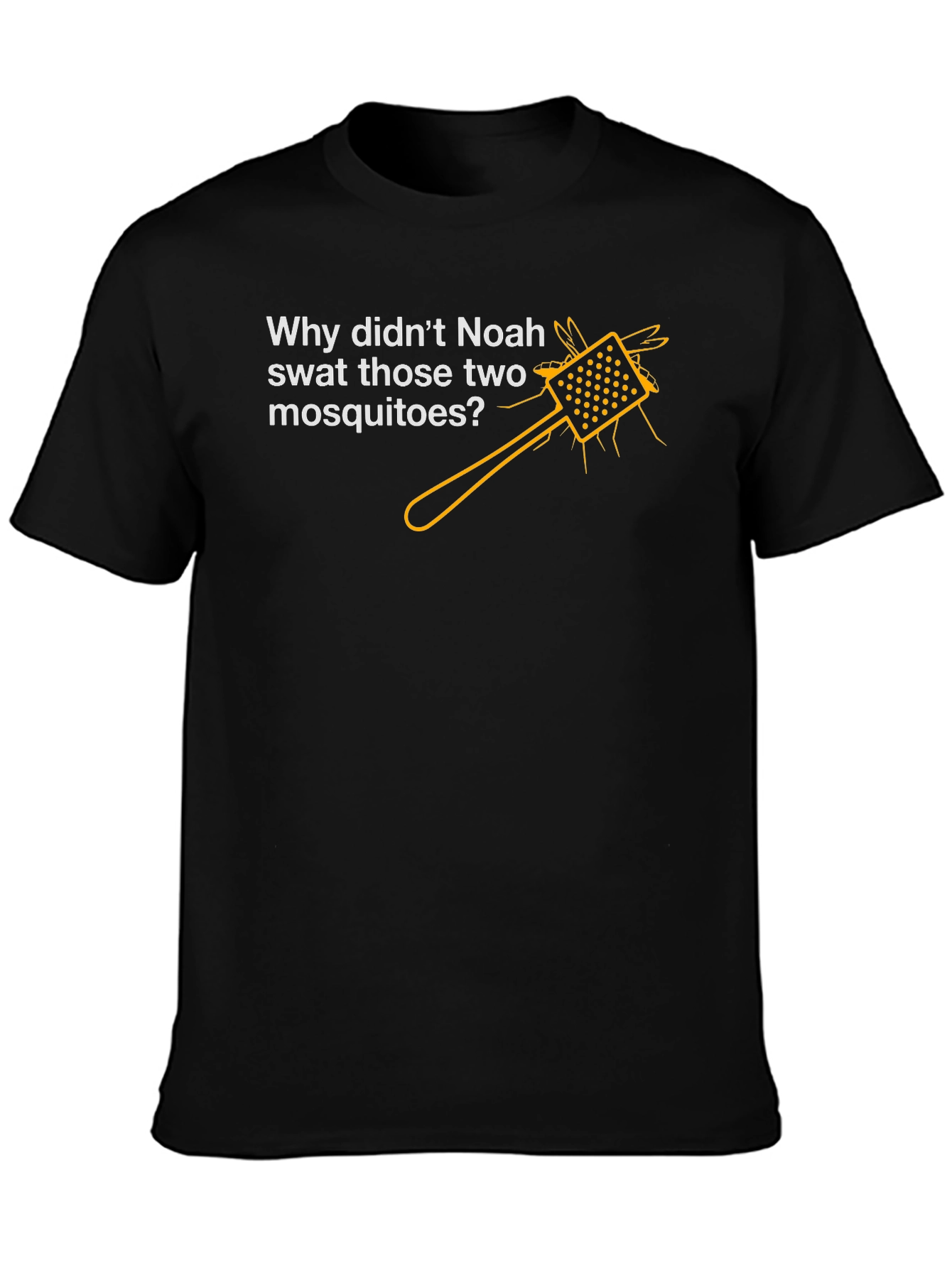 Black Noah's Mosquito T-Shirt - Funny Graphic Tee view 3