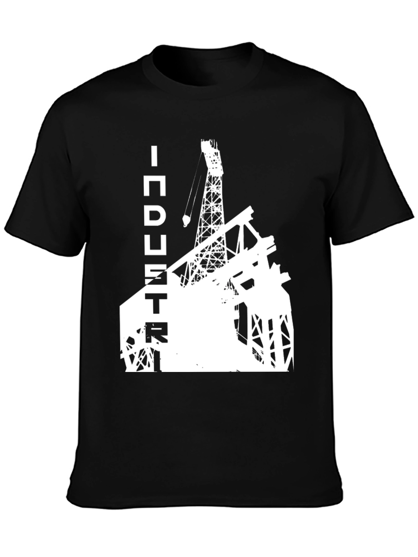 Black Industry Derrick Graphic Tee - Black view 3