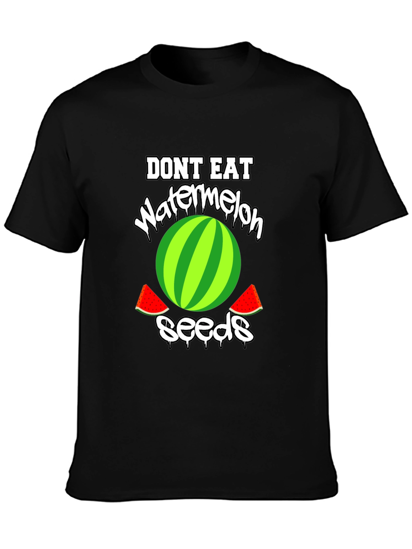 Black Don't Eat Watermelon Seeds Graphic Tee view 3