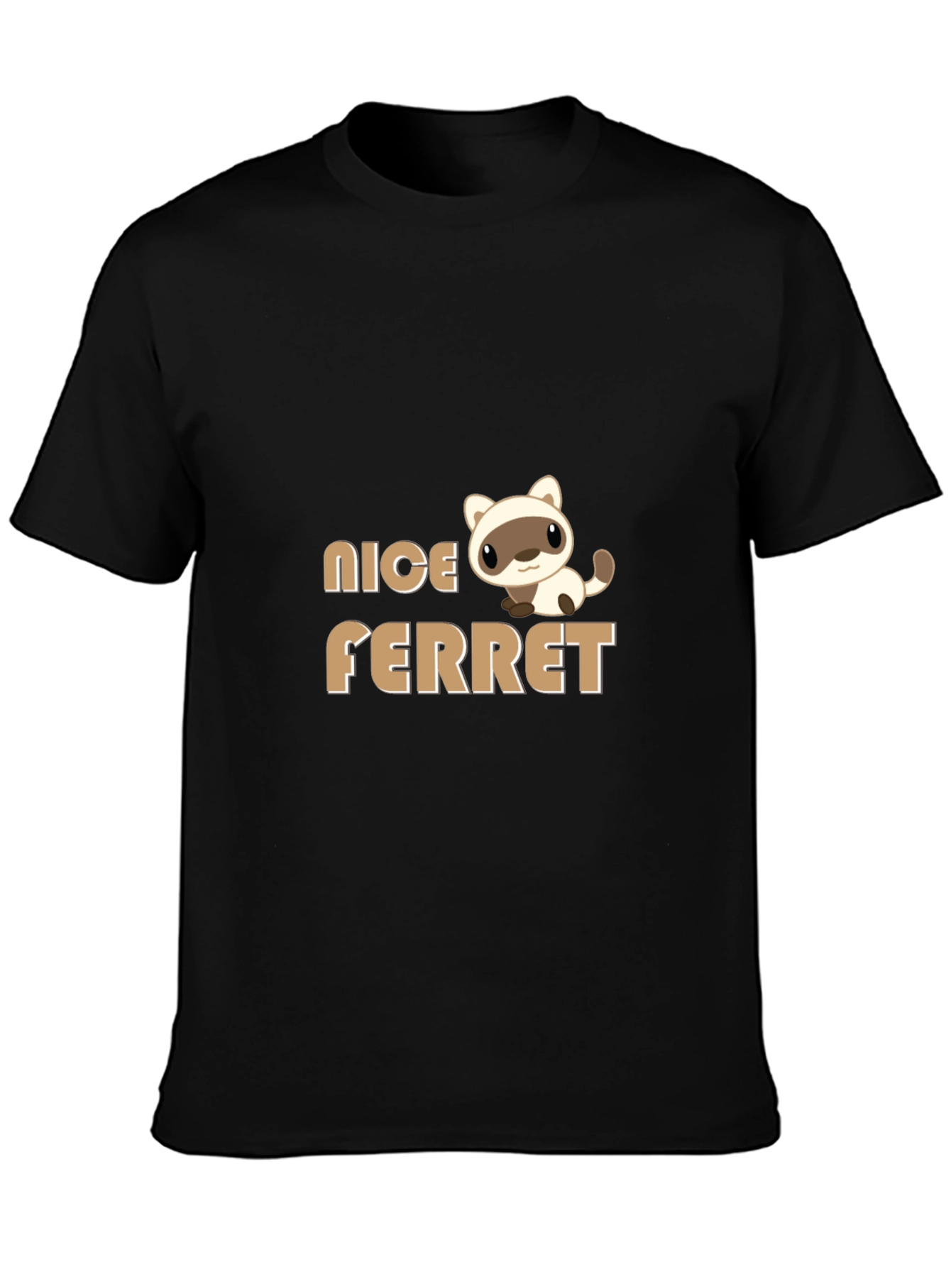 Black Nice Ferret T-Shirt view 3