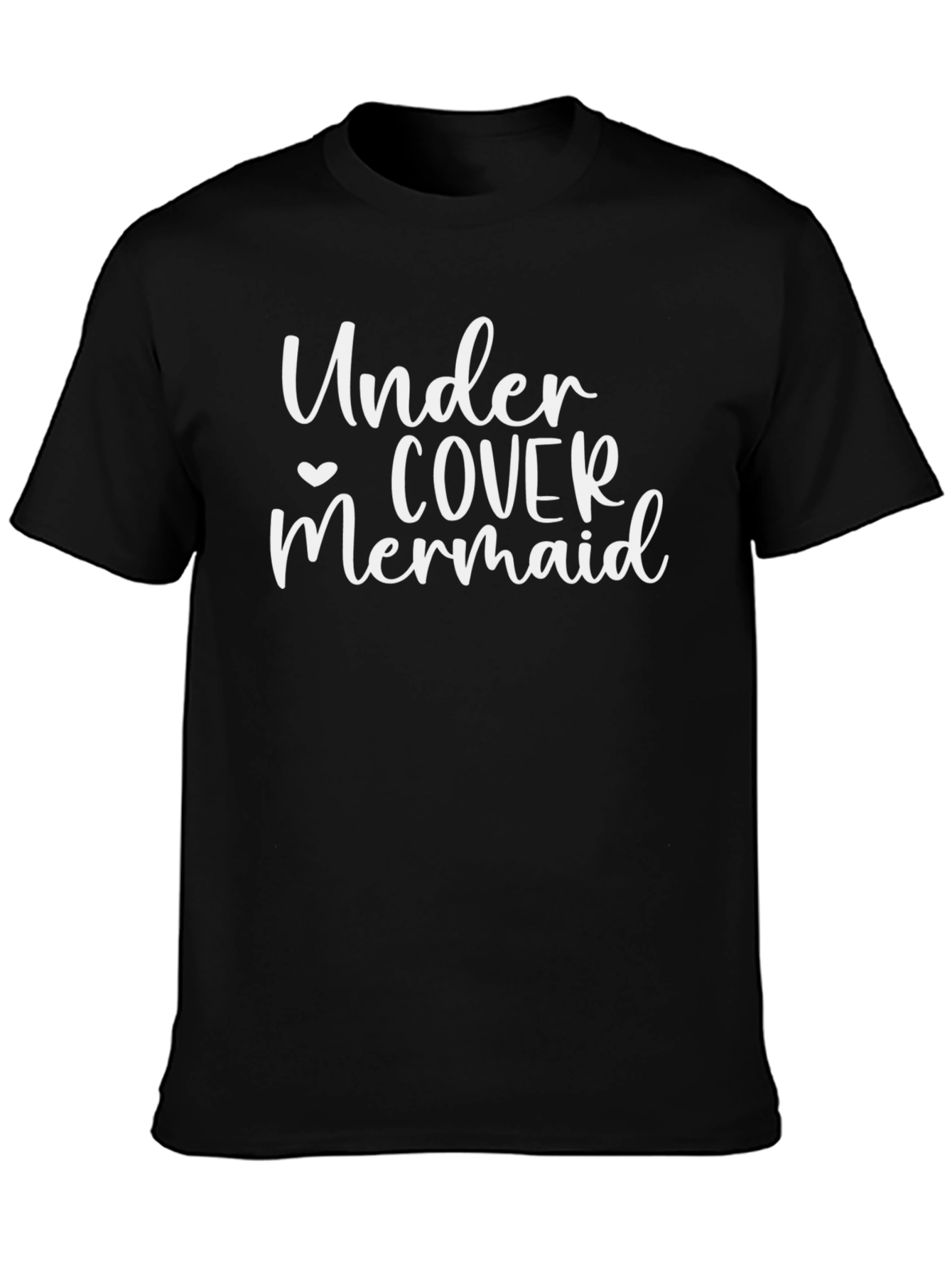 Black Undercover Mermaid Graphic Tee - Casual Black T-Shirt view 3