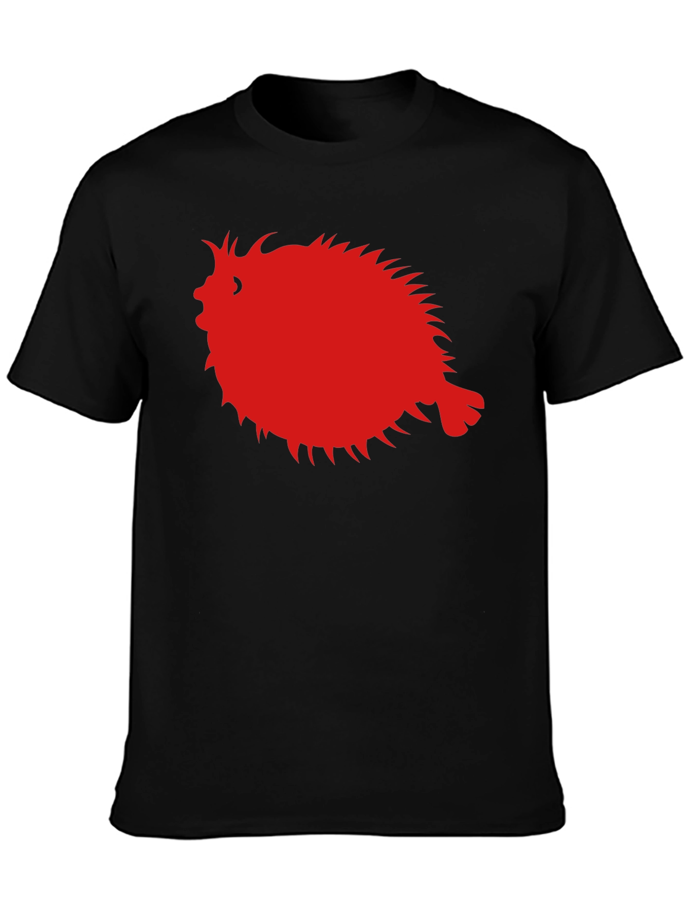 Black Pufferfish Graphic Tee - Black Cotton Comfort view 3