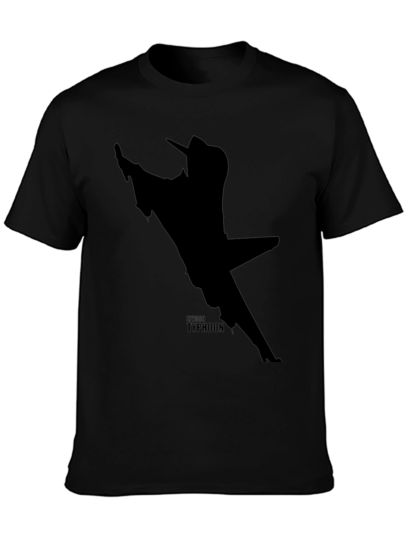 Black EF2000 Typhoon Jet Black T-Shirt view 3
