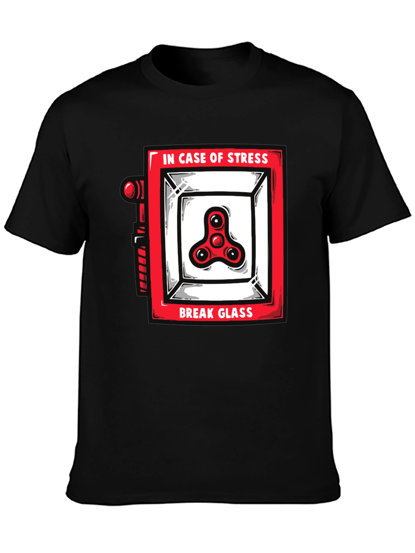 Funny Stress Relief Spinner Black T-Shirt - 3