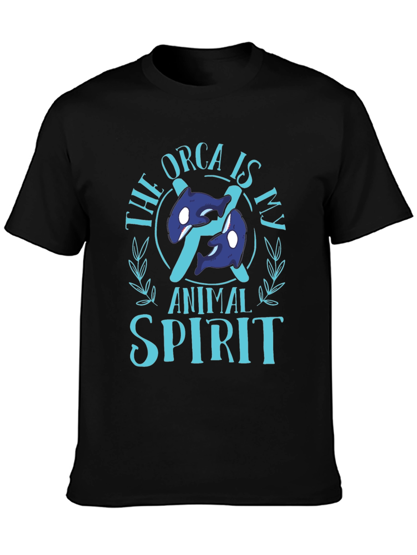 Black Orca Animal Spirit Black T-Shirt view 3