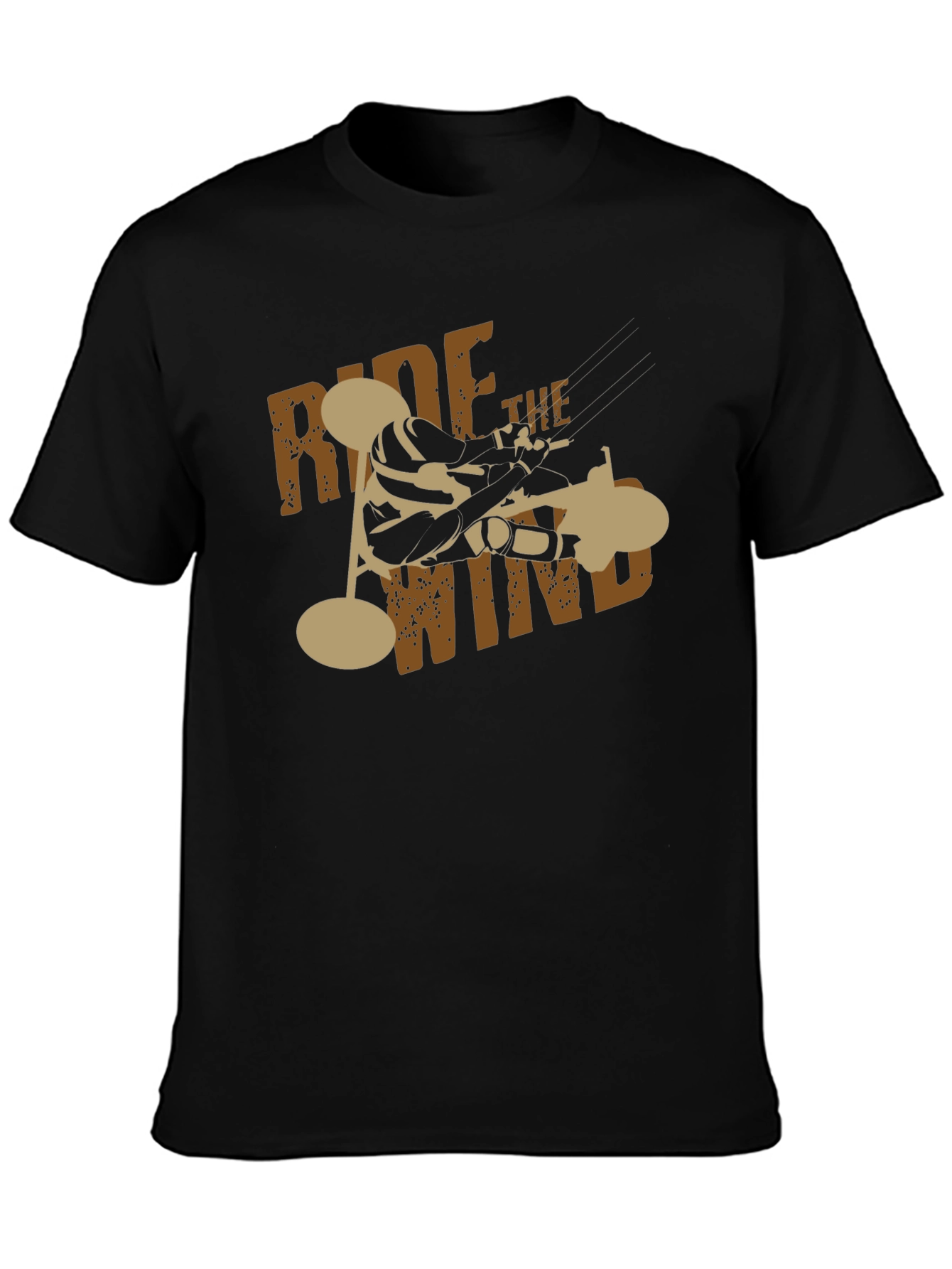 Black Ride the Wind T-Shirt - Black Tee view 3