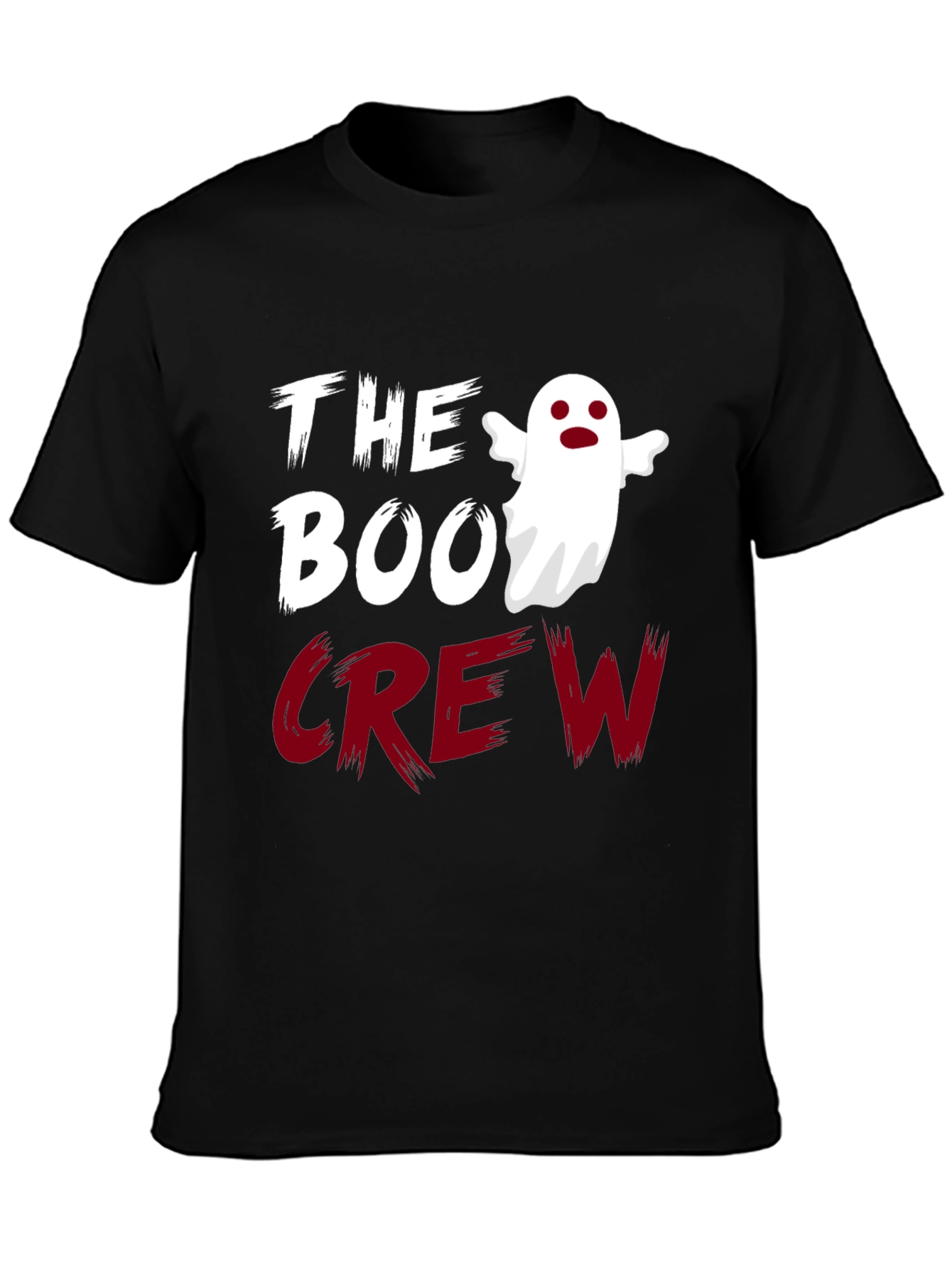Black The Boo Crew Ghost Halloween T-Shirt view 3