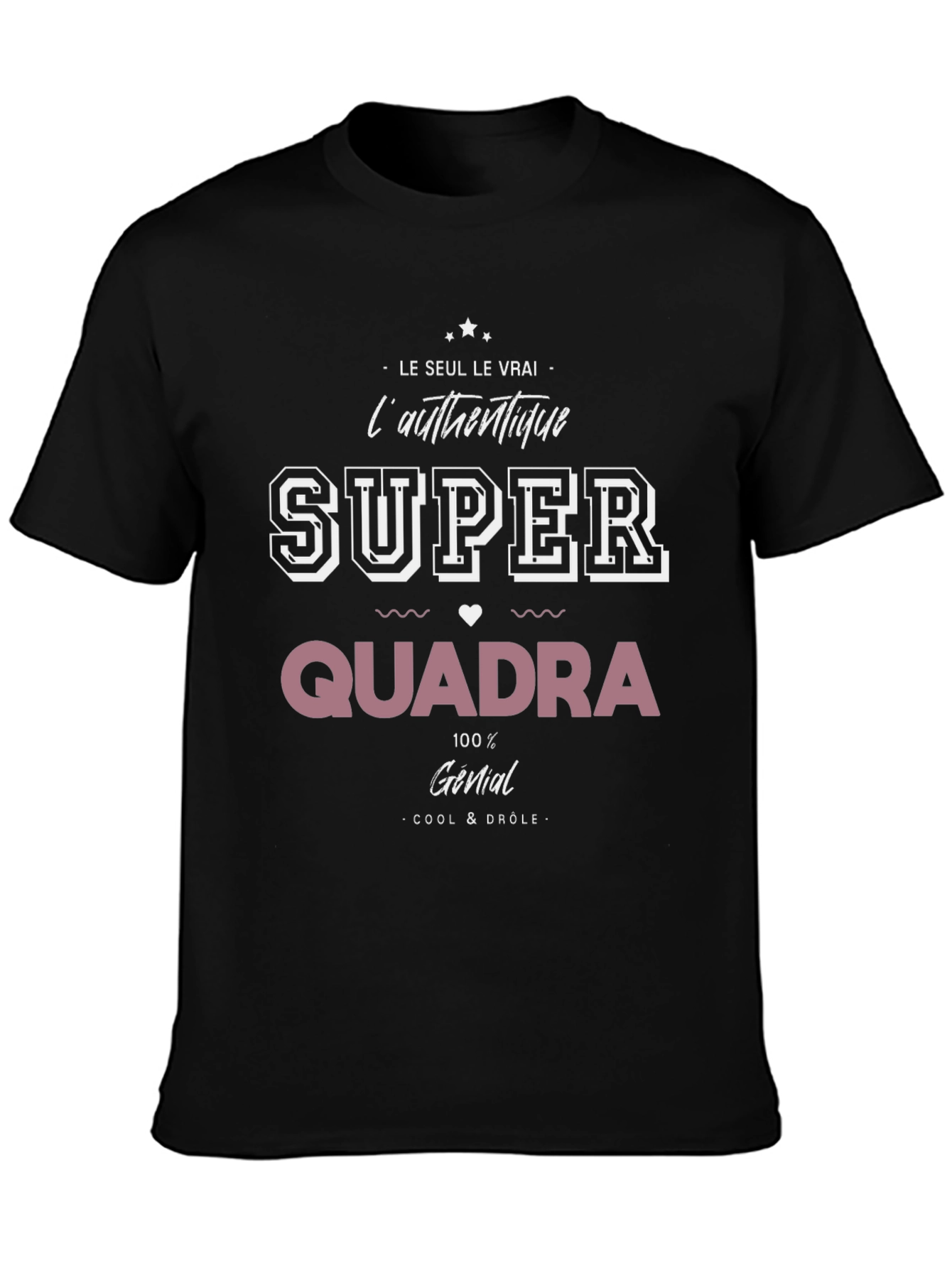 Black Super Quadra T-Shirt - Cool & Drôle view 3