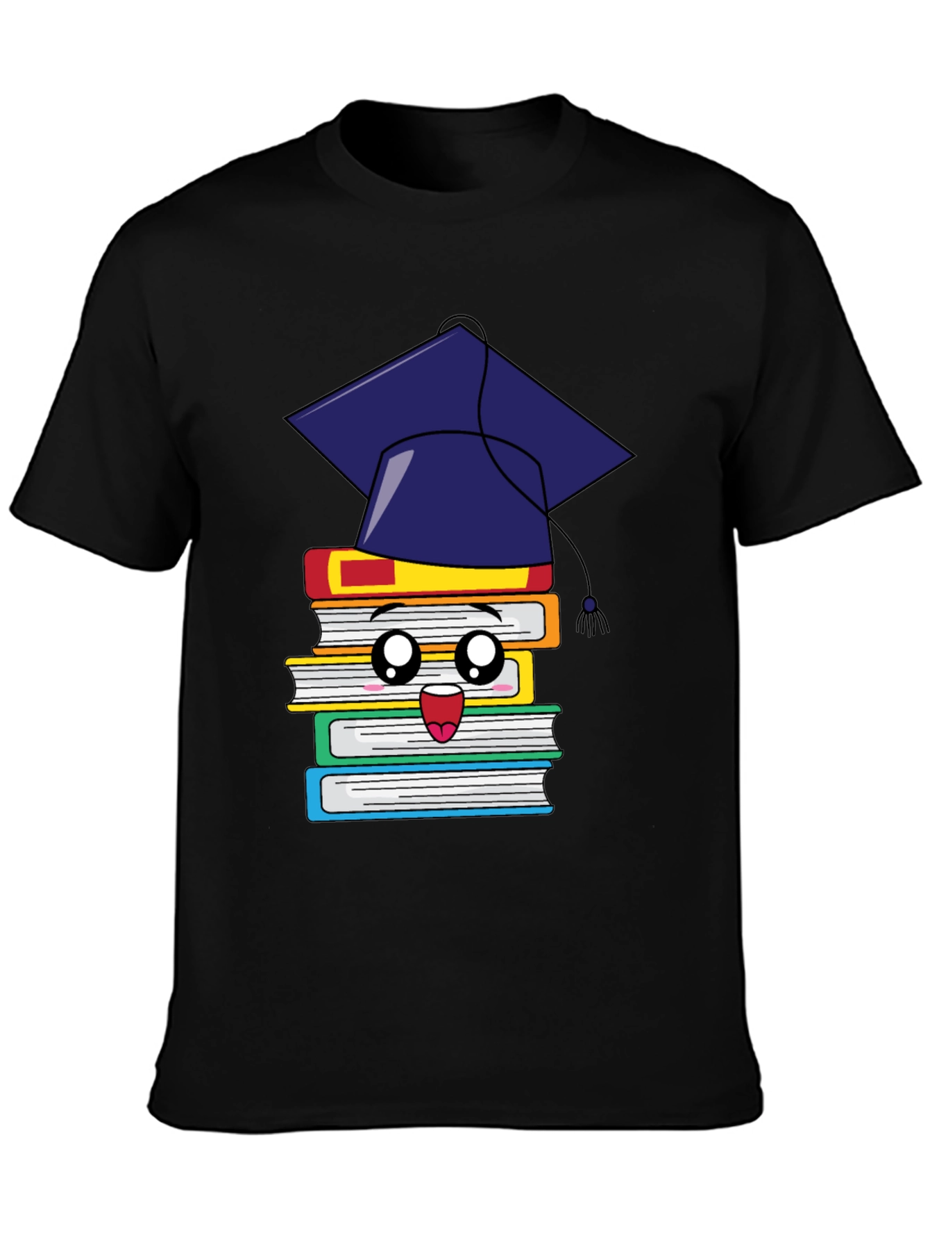 Black Graduation Books T-Shirt view 3