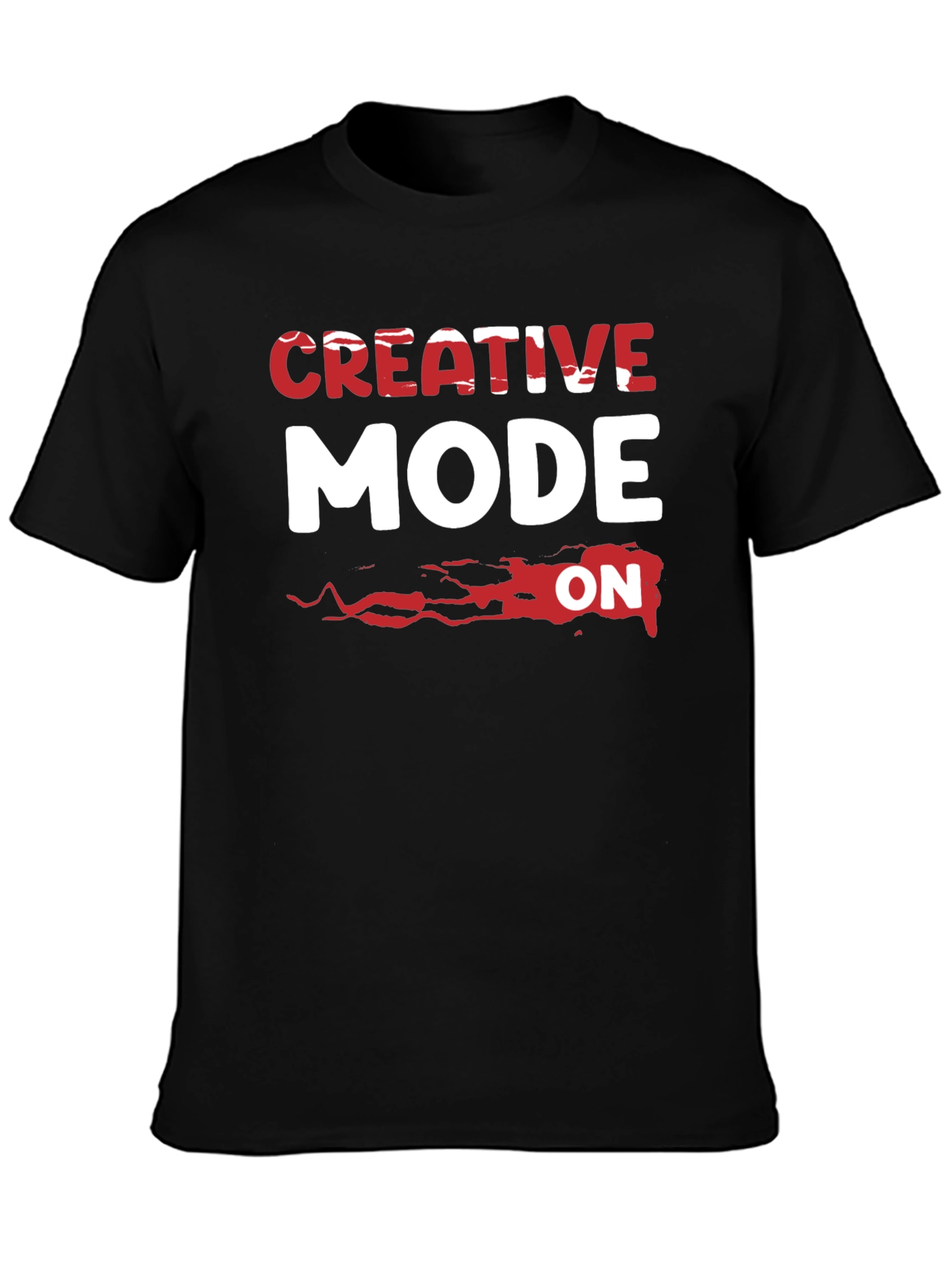 Black Creative Mode ON Black T-Shirt view 3