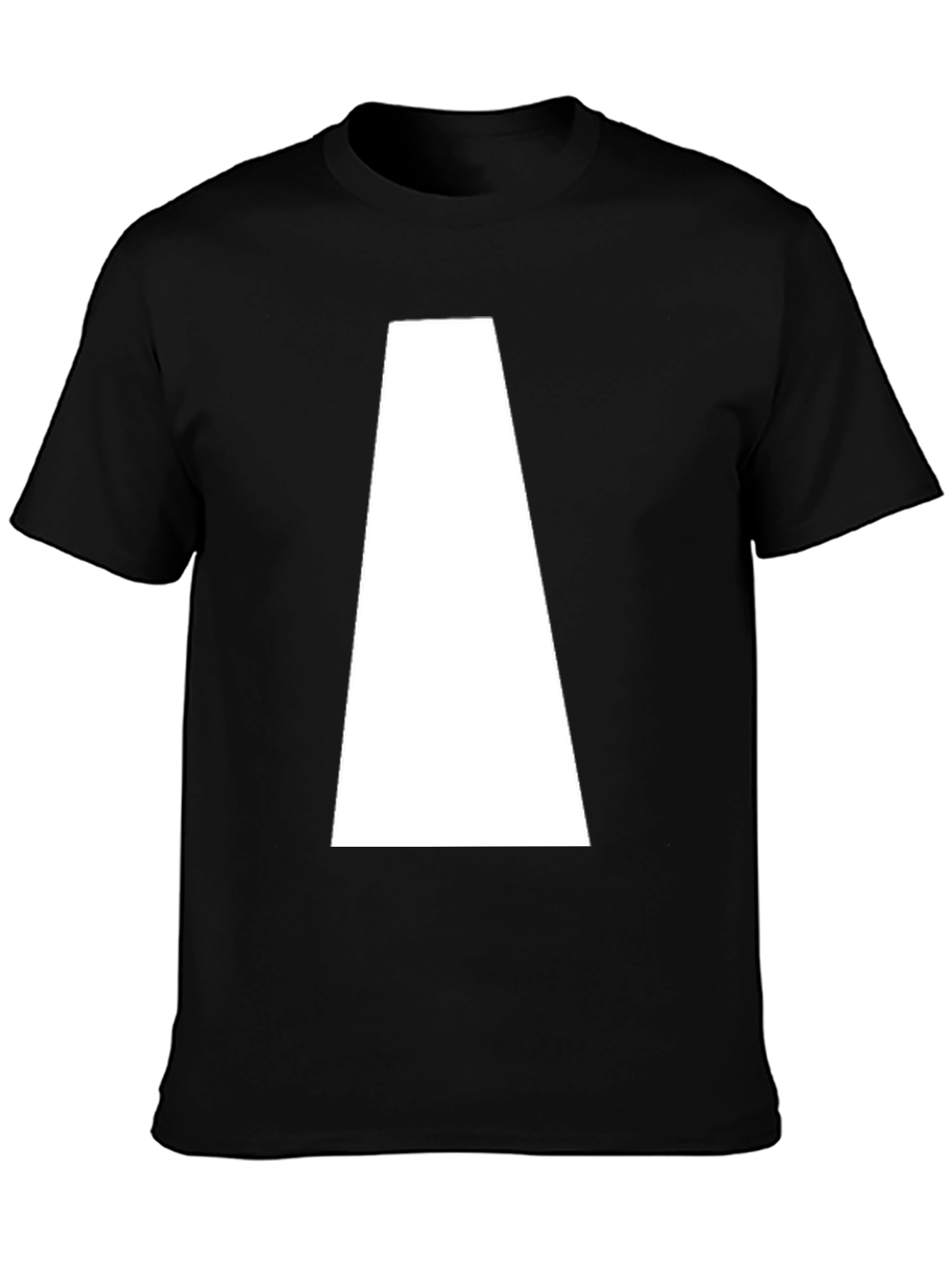 Black Geometric Graphic Tee - Black view 3
