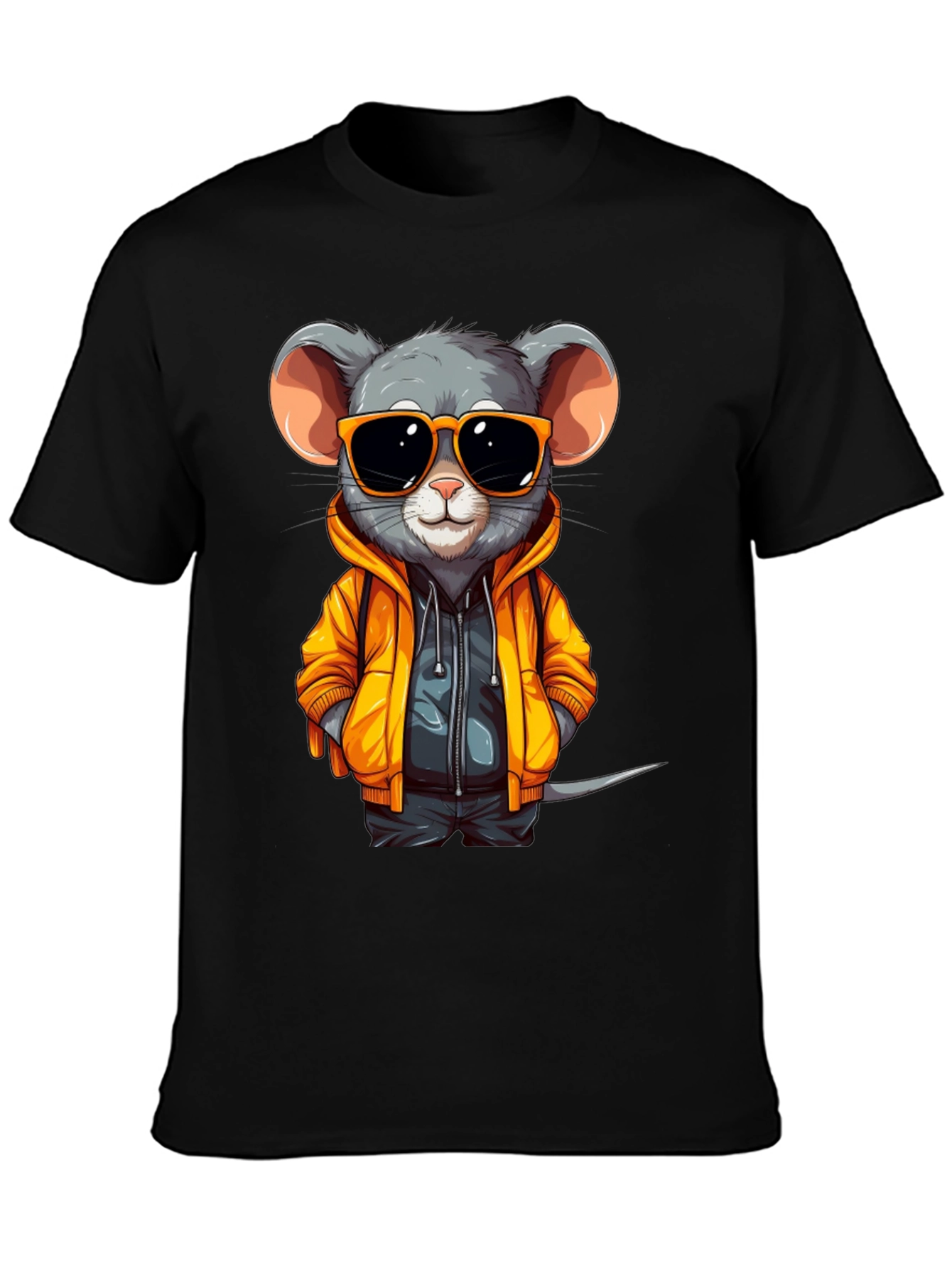 Black Cool Mouse T-Shirt: Fun, Stylish, and Unique! view 3