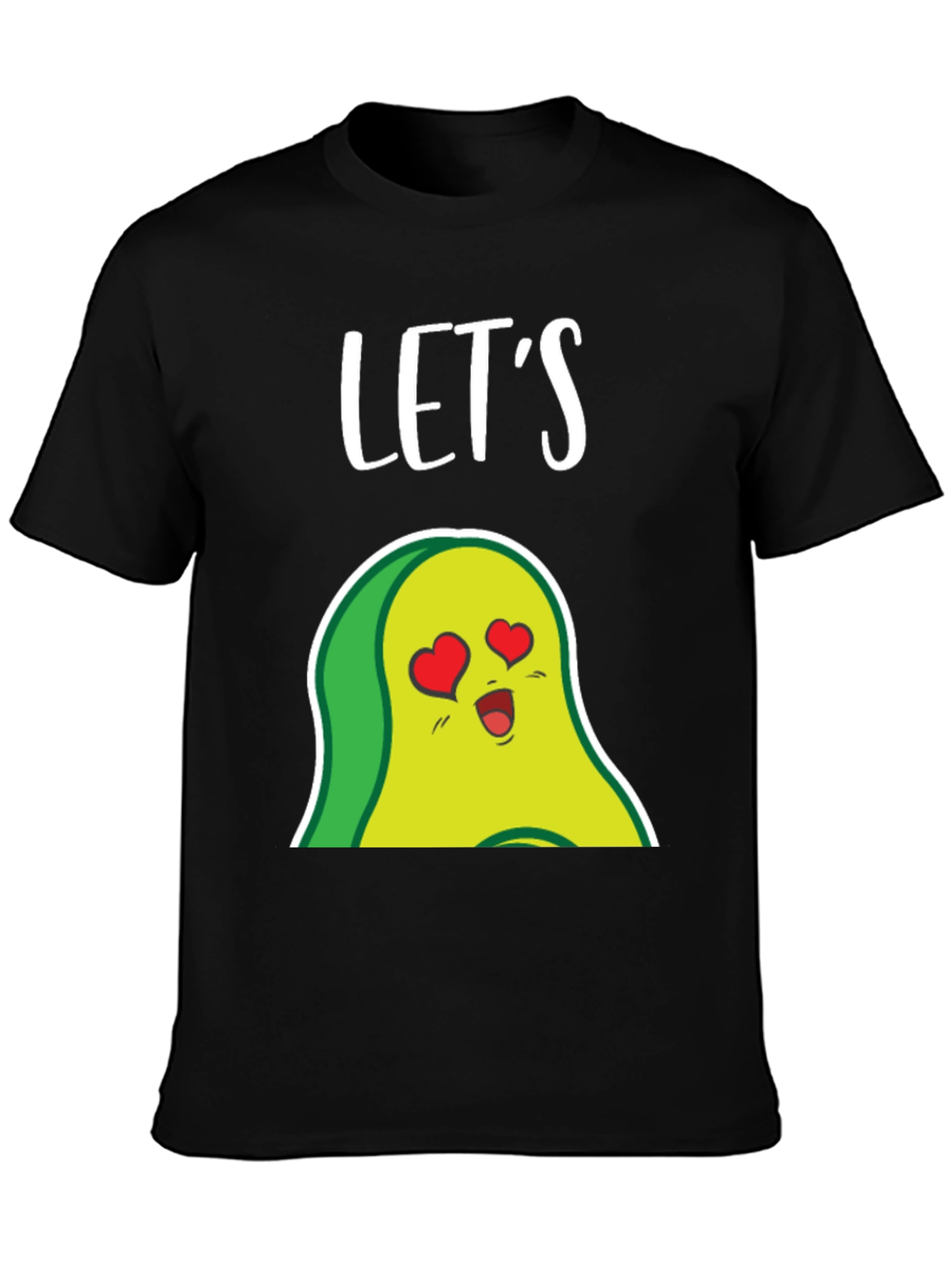 Black Let's Avocado In Love Graphic T-Shirt view 3