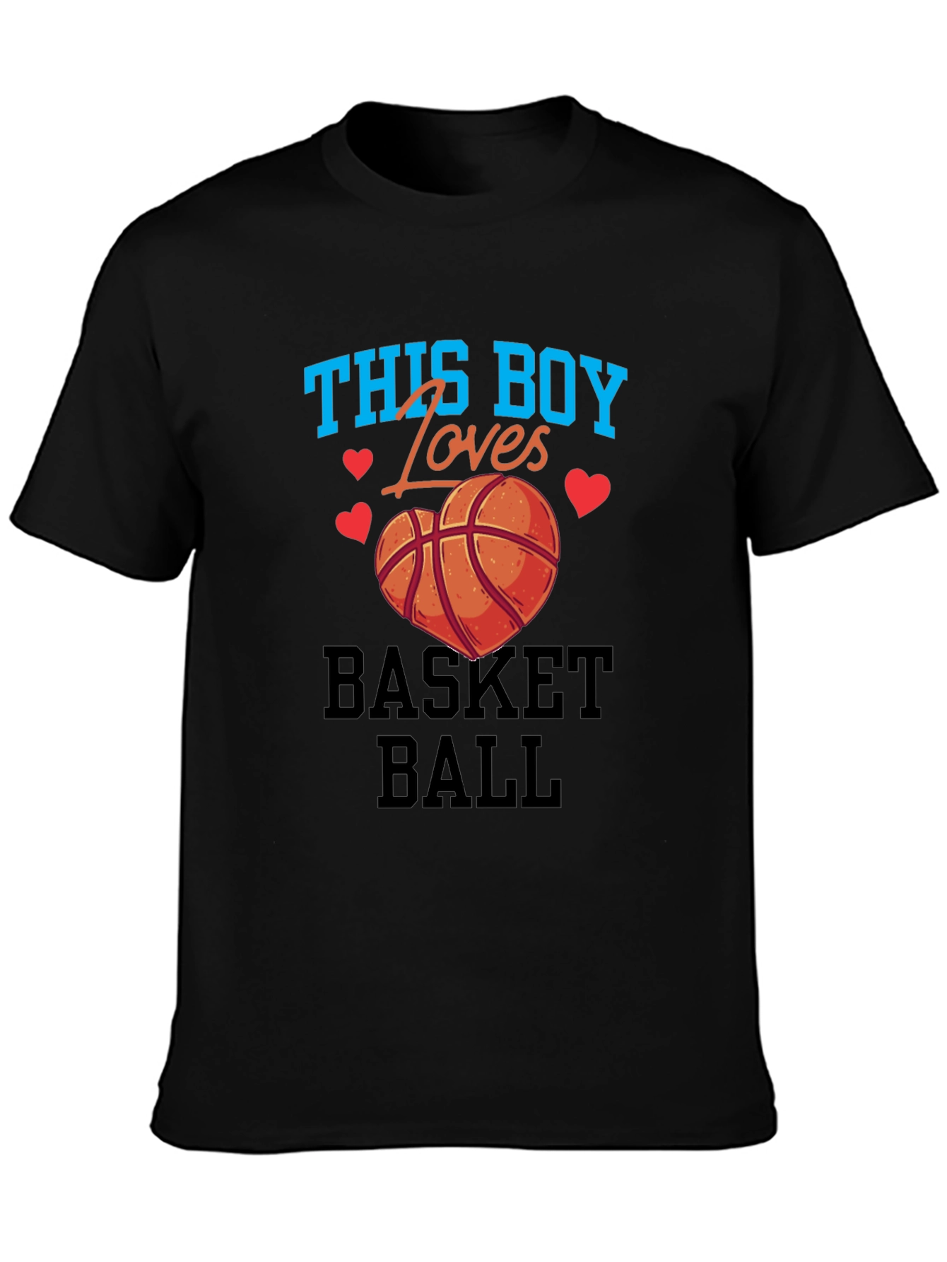 Black Basketball Lover T-Shirt view 3
