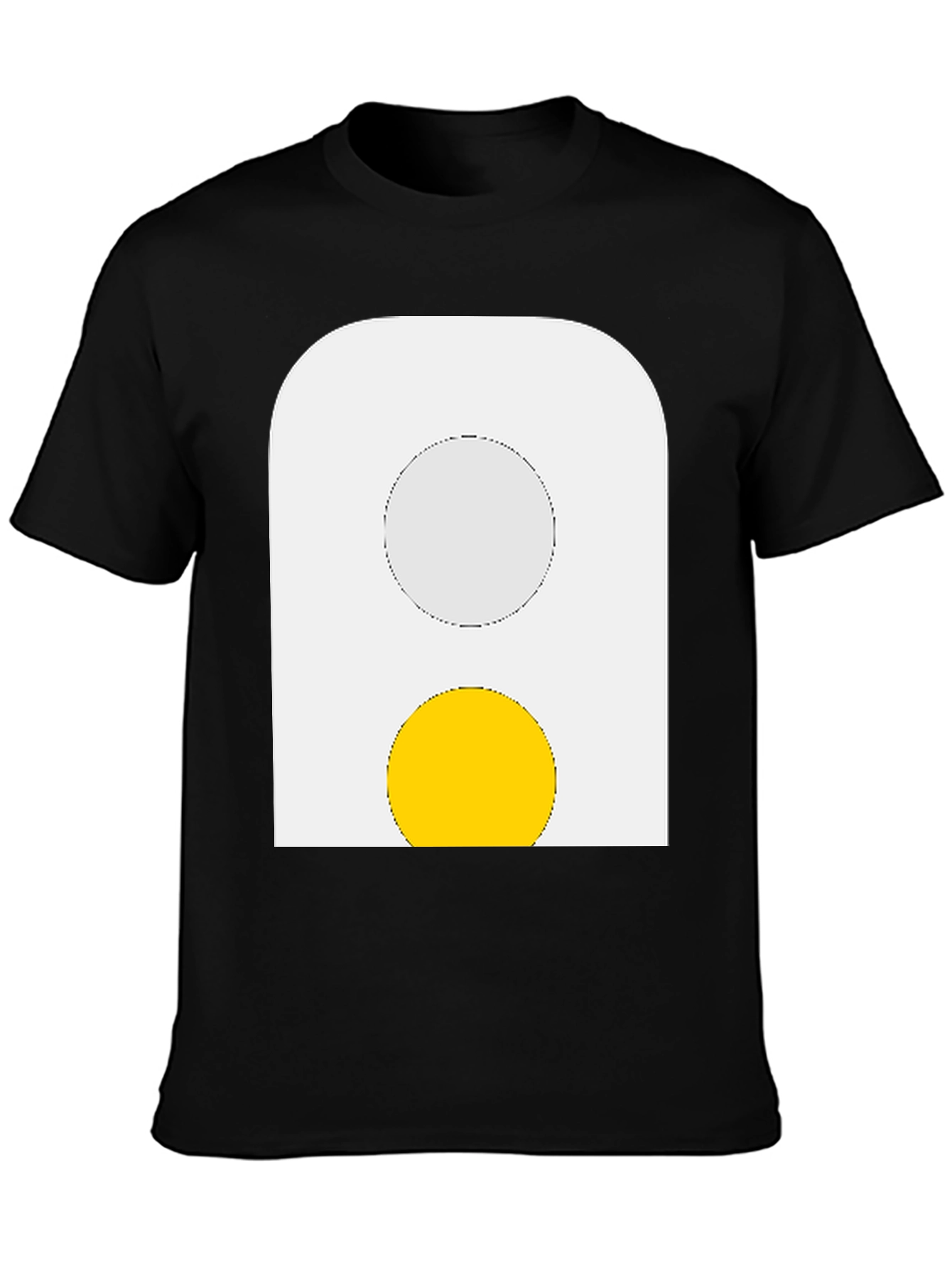Black Egg Graphic Tee - Black Cotton Shirt view 3