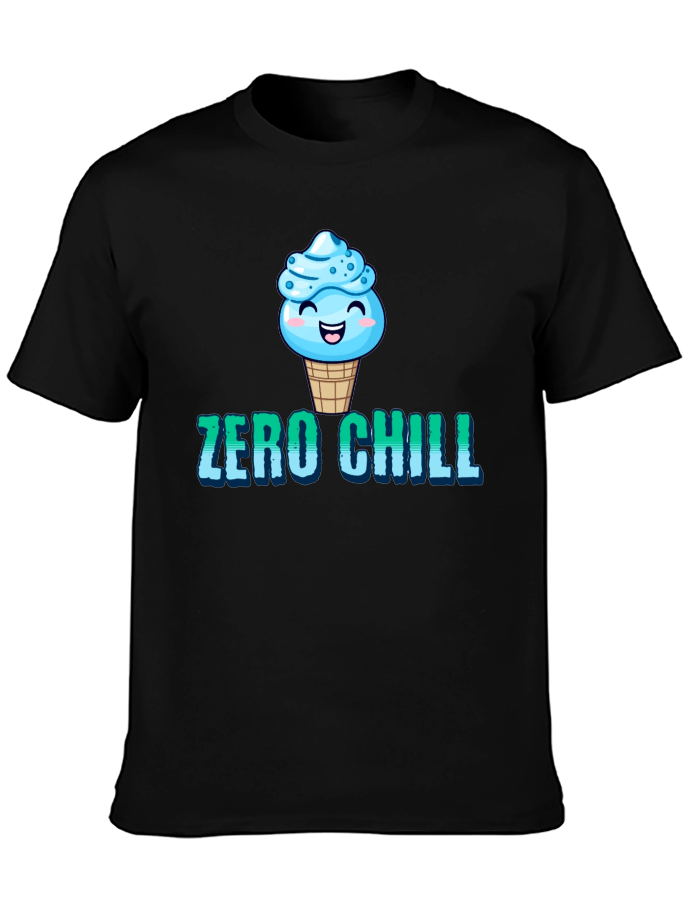 Black Zero Chill Ice Cream Graphic Tee view 3