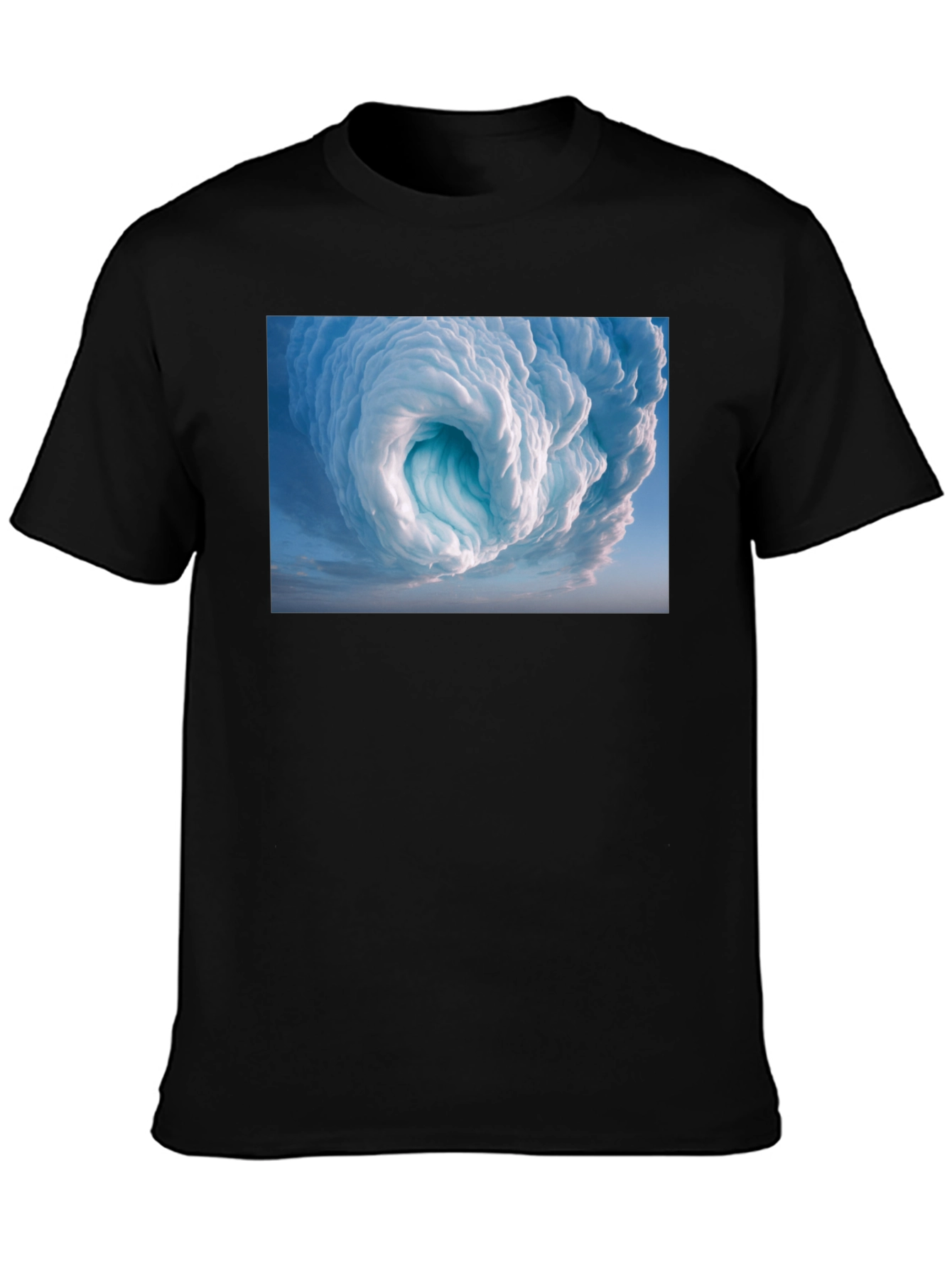 Black Cloud Vortex Graphic Tee - Black view 3