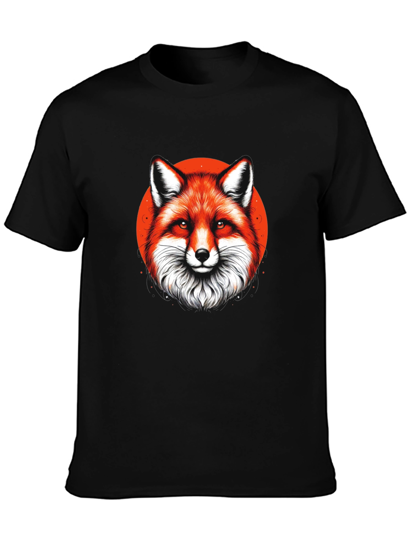 Black Fox Graphic Black T-Shirt - Stylish Animal Tee view 3