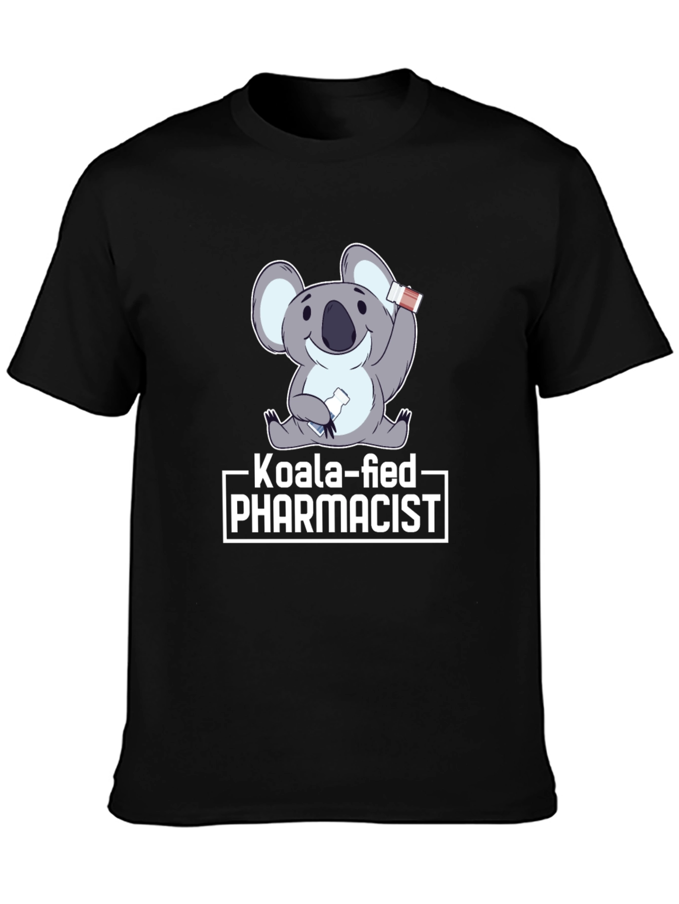 Black Koala-fied Pharmacist Graphic Tee view 3