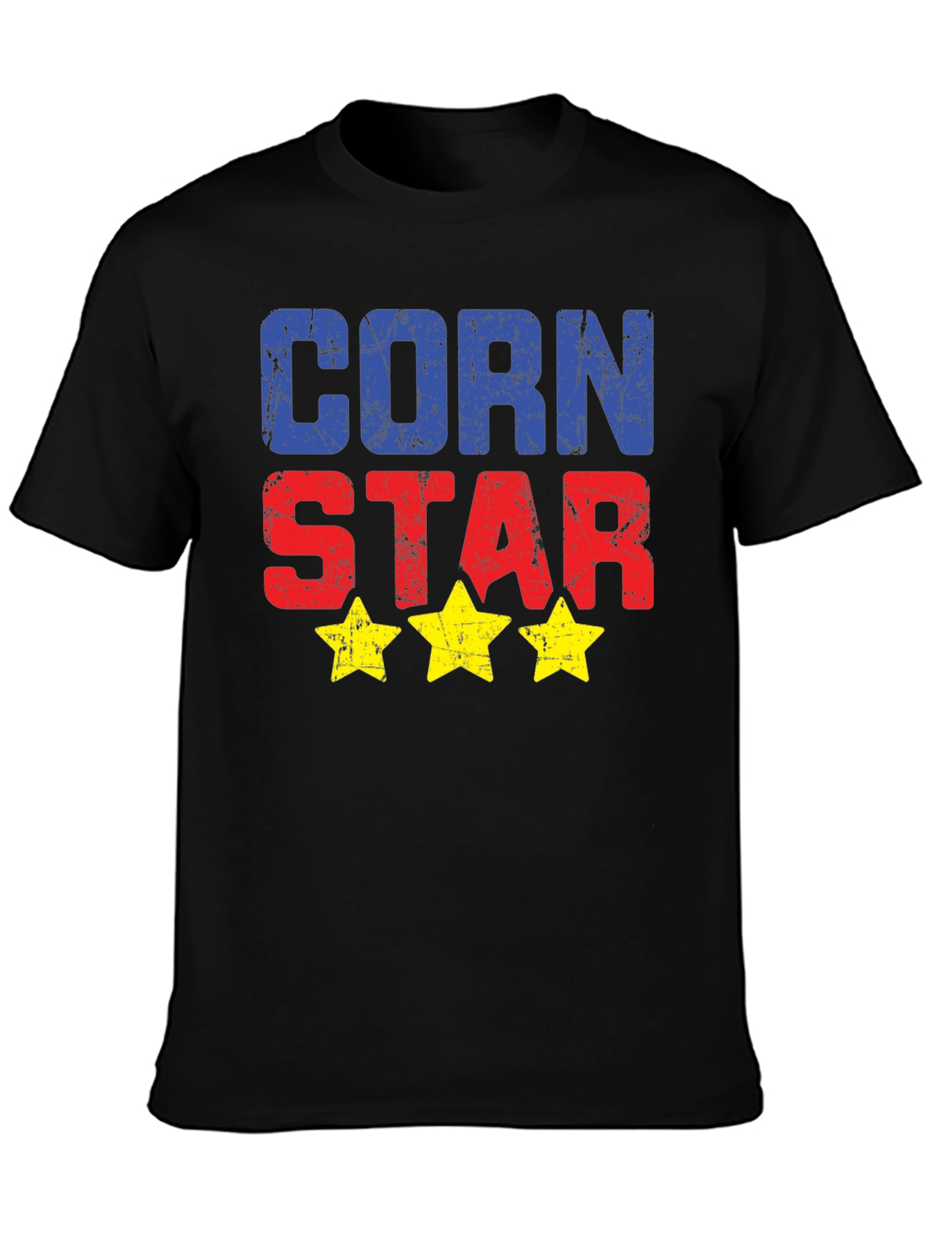 Black Corn Star Graphic Tee - Novelty T-Shirt view 3