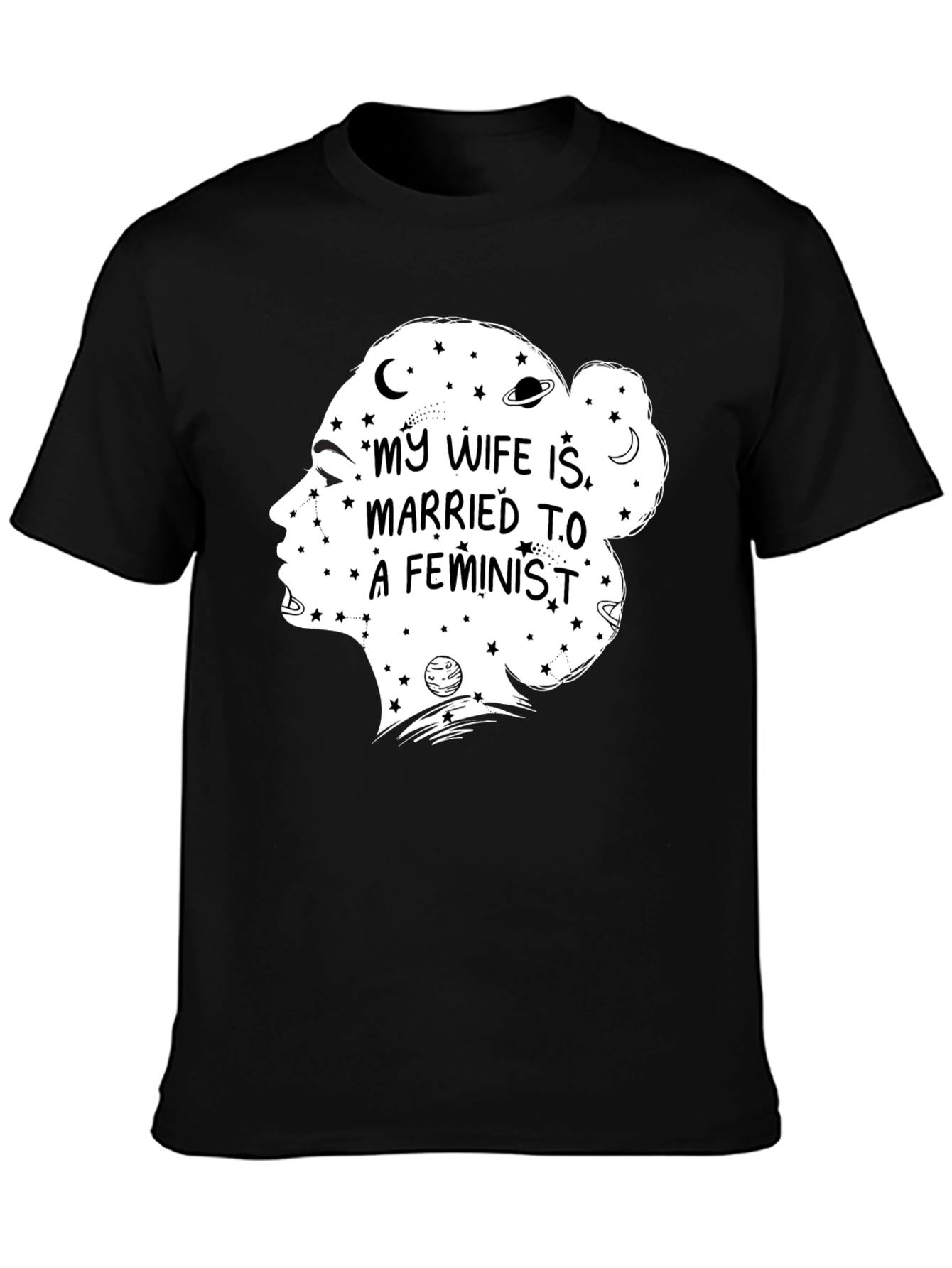 Feminist Wife Graphic Tee - Black Crewneck - 3