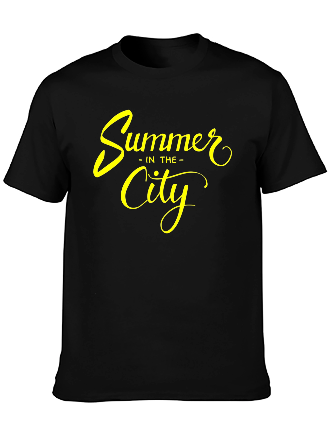 Black Summer in the City Graphic Tee - Stylish Black T-Shirt view 3