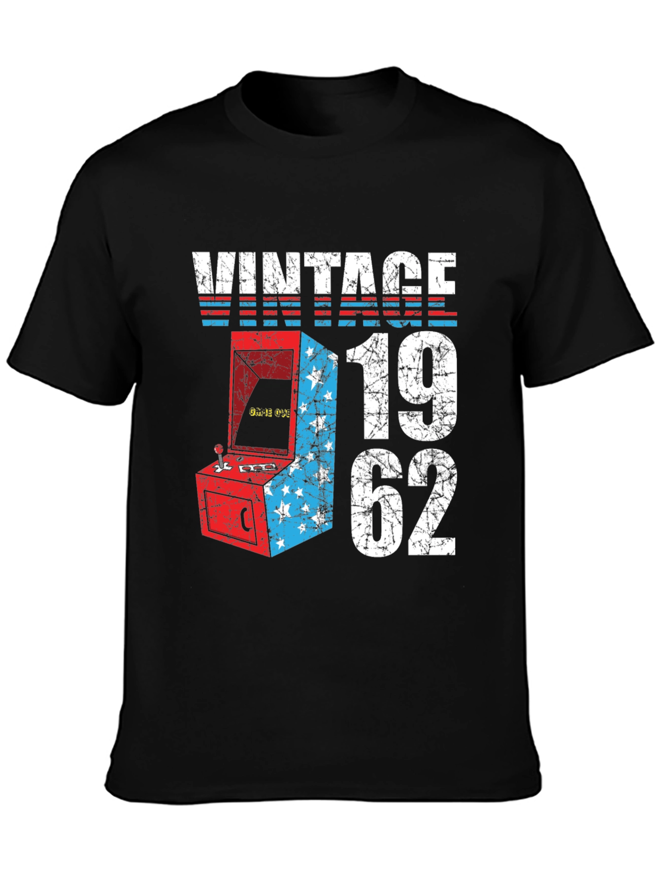 Black Vintage 1962 Arcade Game T-Shirt view 3