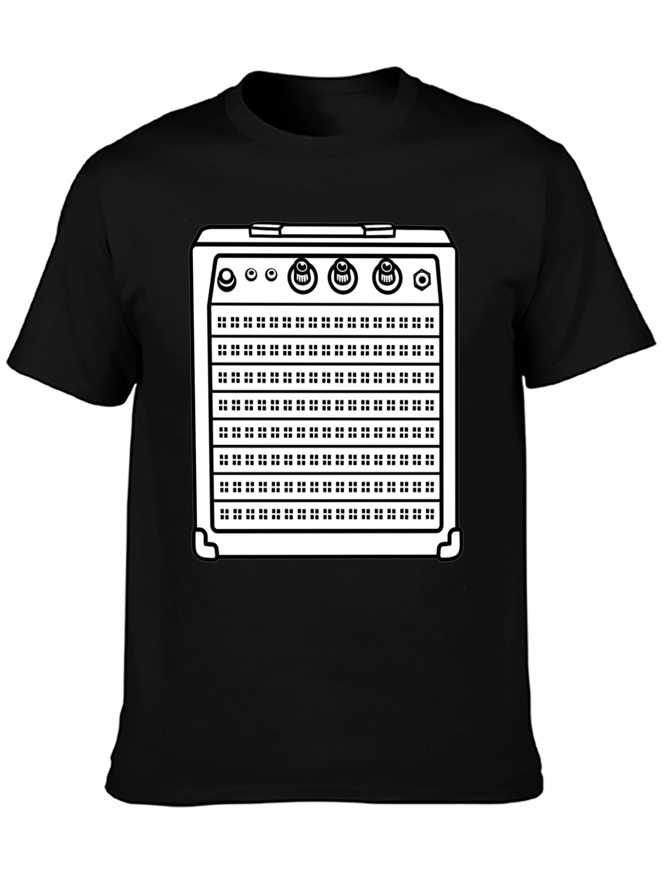 Black Amp Graphic Tee - Musician's Black T-Shirt view 3
