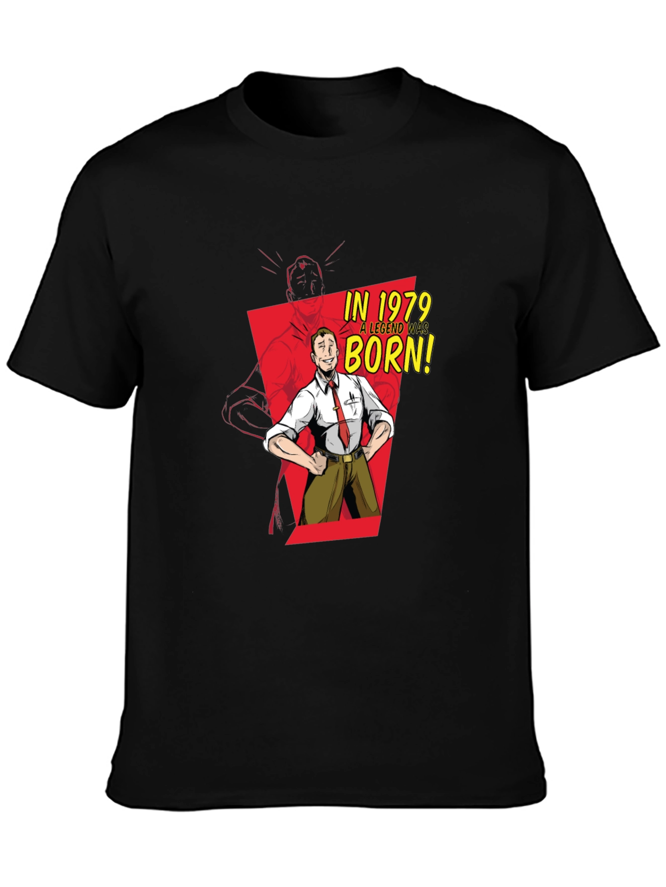 Black Legend Born in 1979 Graphic T-Shirt view 3
