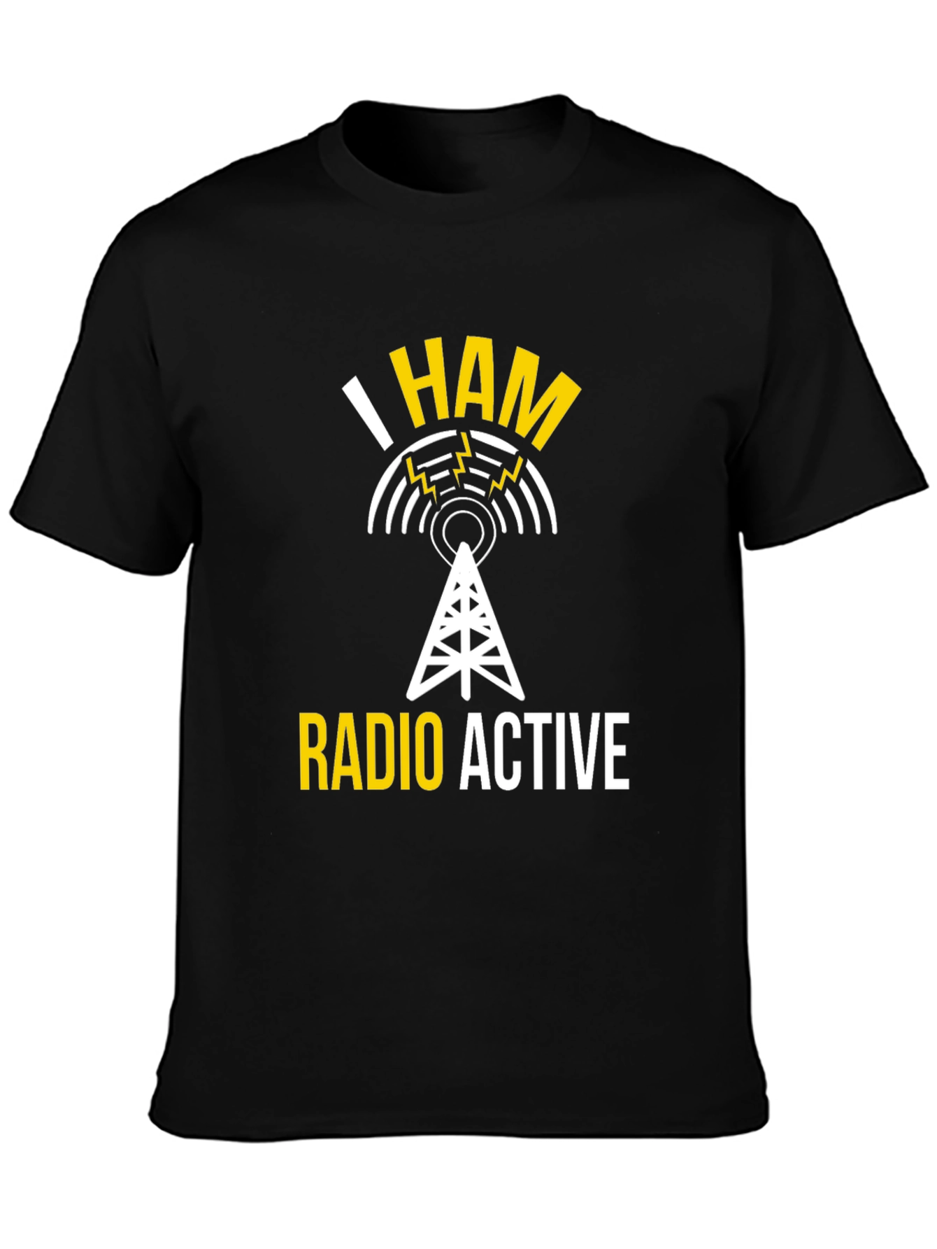 Black I HAM Radio Active T-Shirt view 3