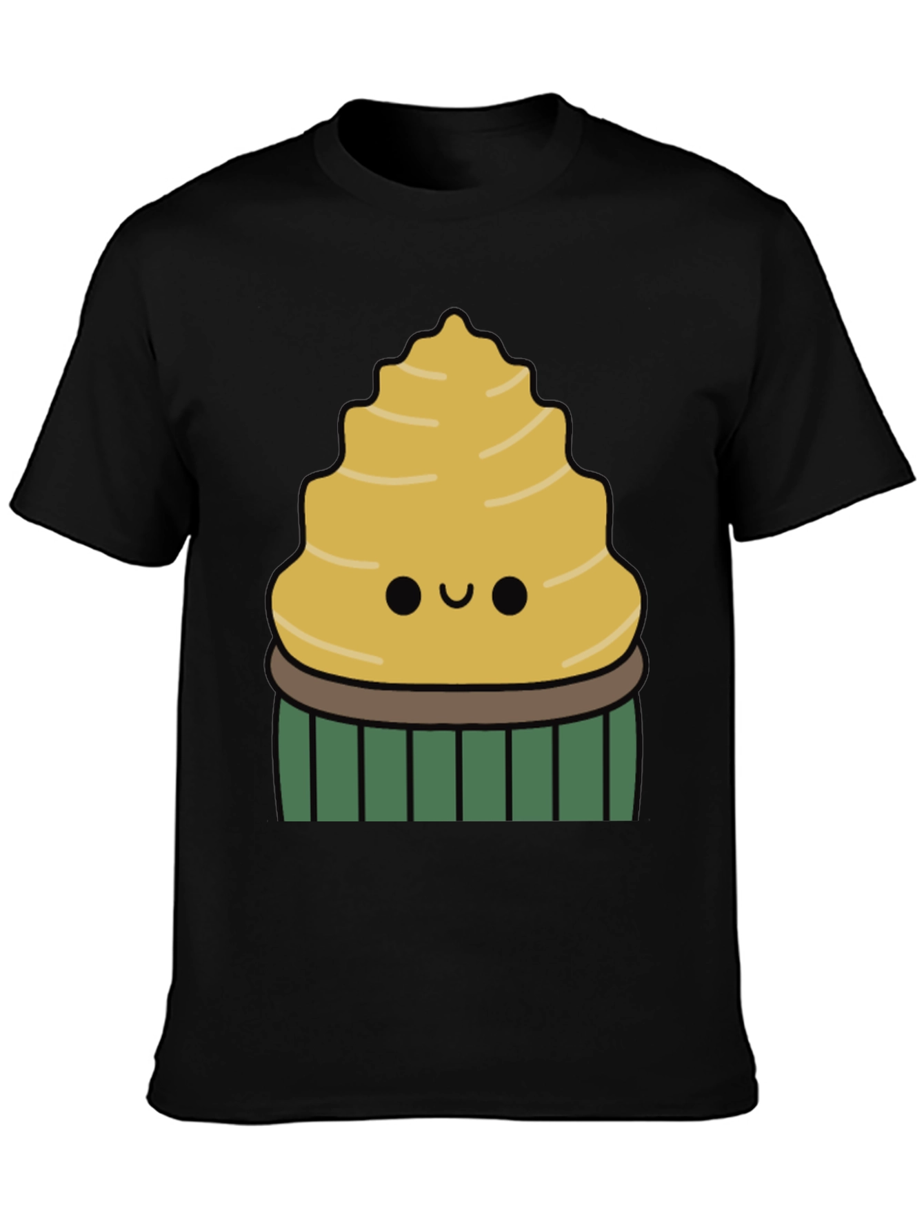 Black Cute Cupcake Graphic Tee view 3