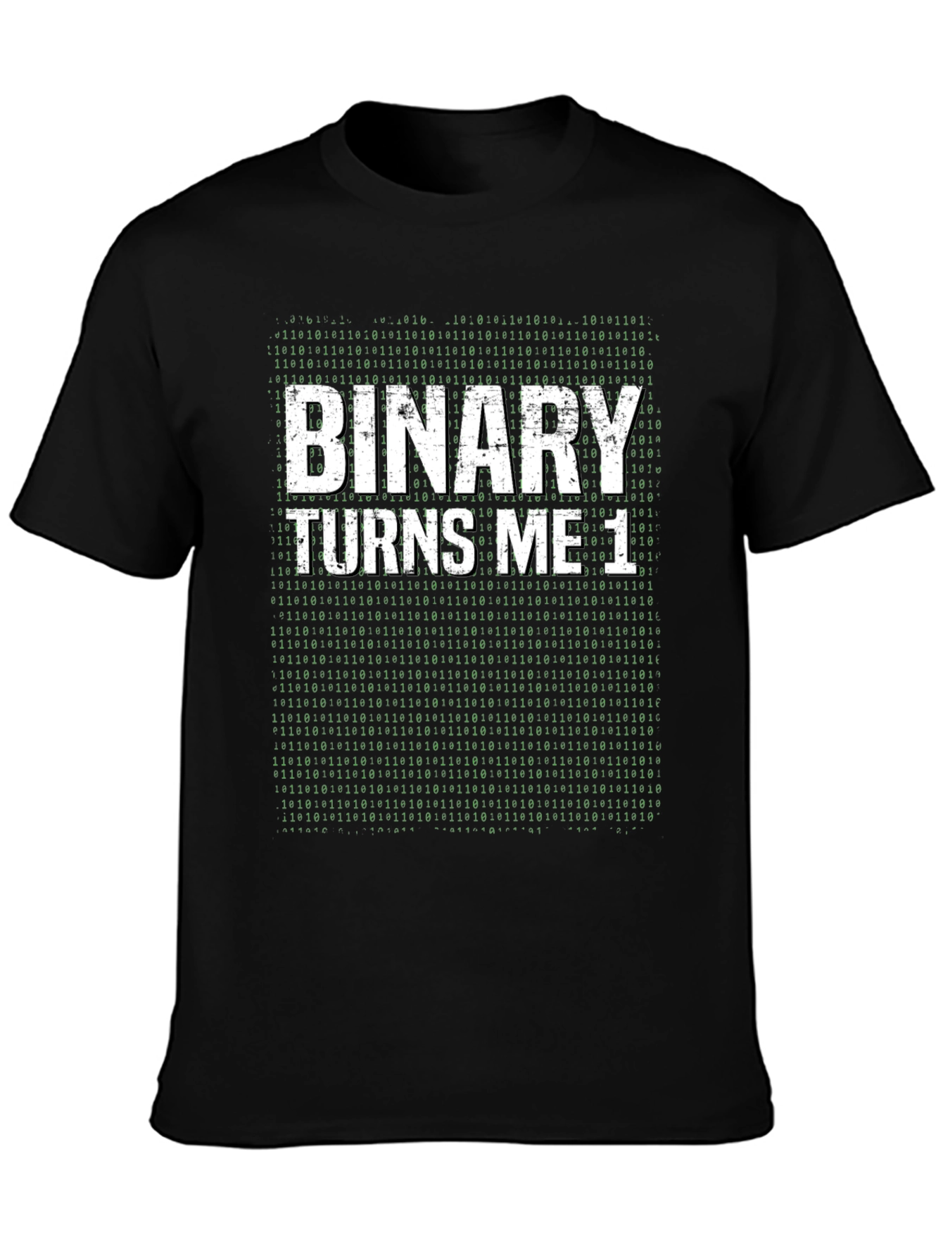 Black Binary Turns Me On Programmer Humor T-Shirt view 3