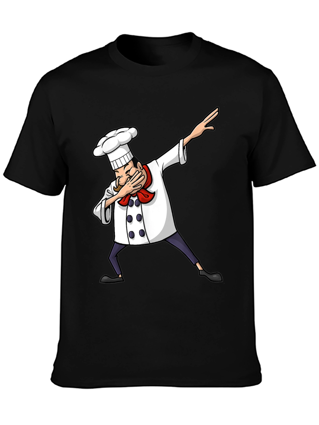 Black Dabbing Chef T-Shirt Funny Cooking Tee view 3