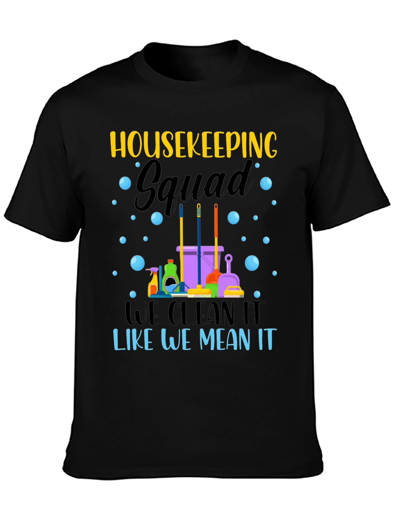 Black Housekeeping Squad Graphic Tee view 3