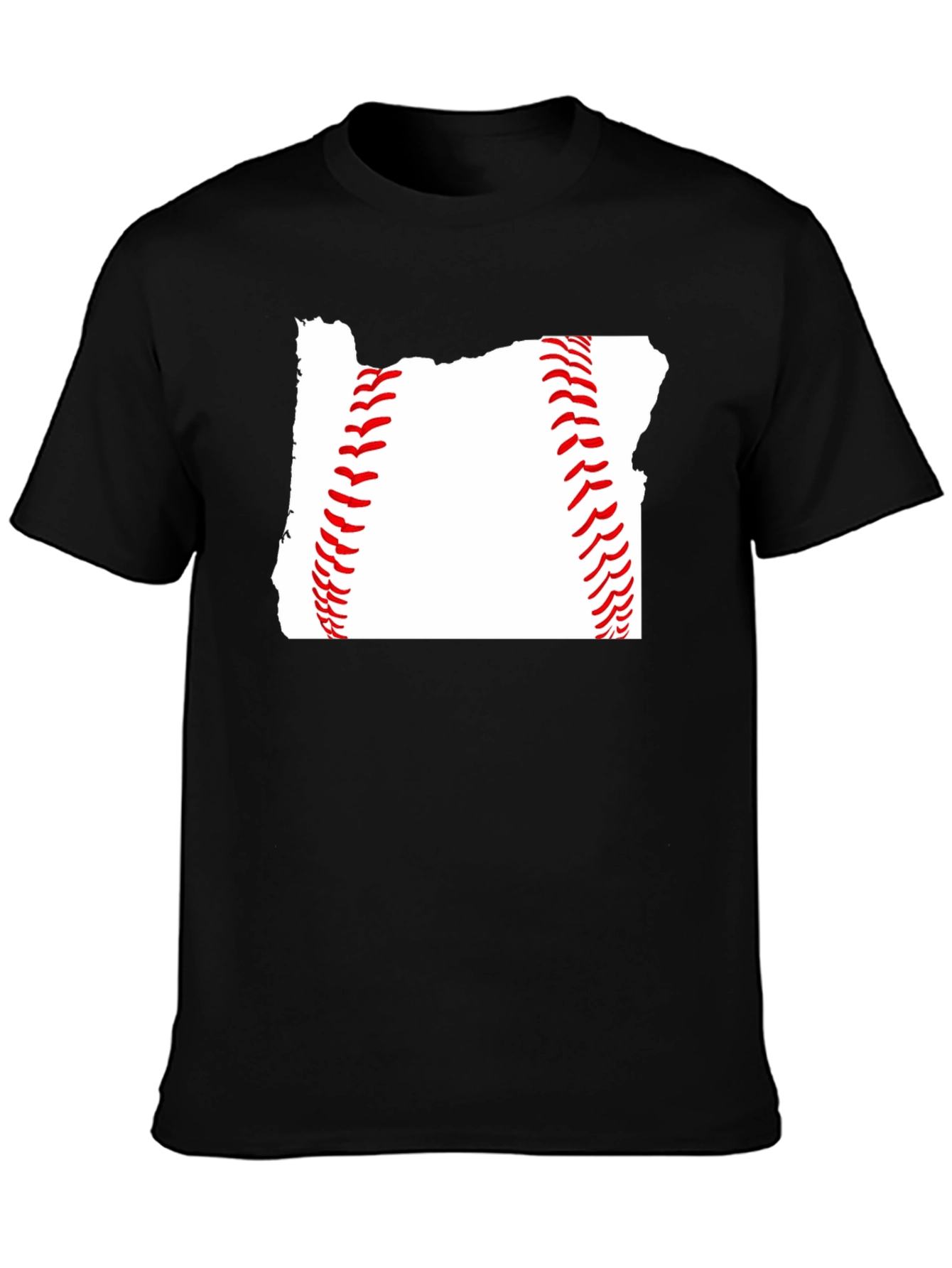 Black Oregon Baseball T-Shirt - State Pride Tee view 3