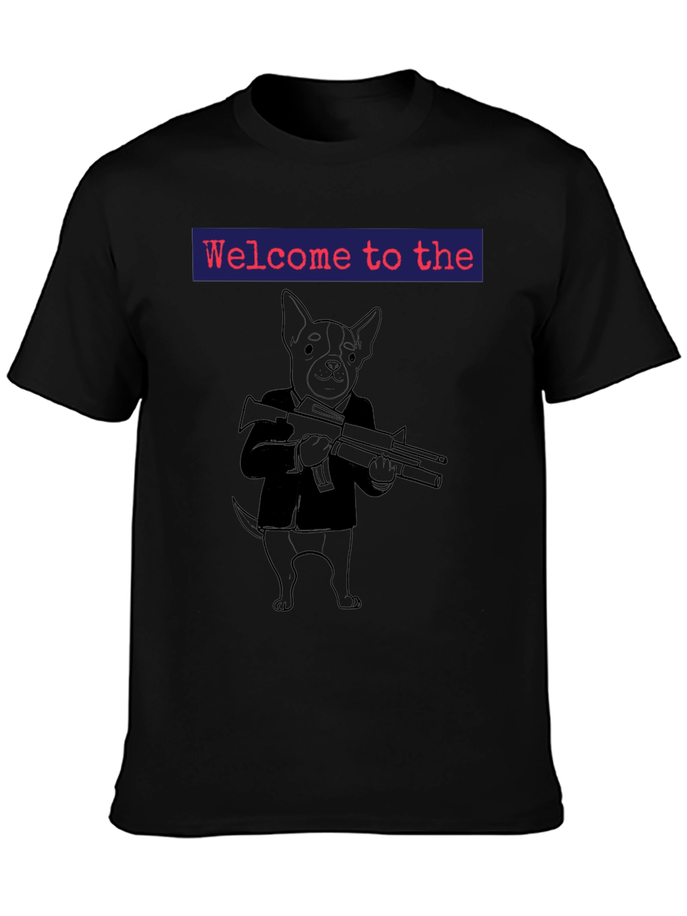 Black Welcome to the Dog Mafia T-Shirt view 3