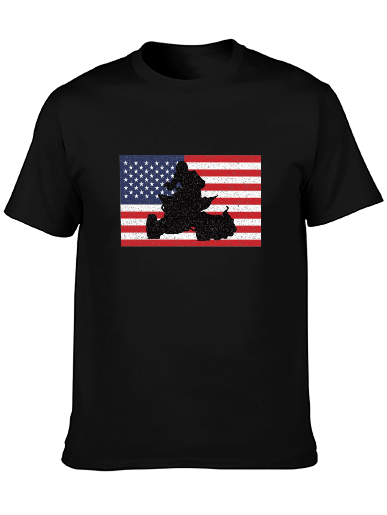 American Flag ATV Rider Graphic T-Shirt - 3