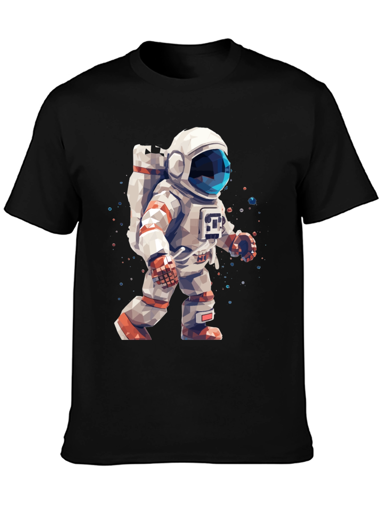 Black Astronaut Graphic Black T-Shirt view 3