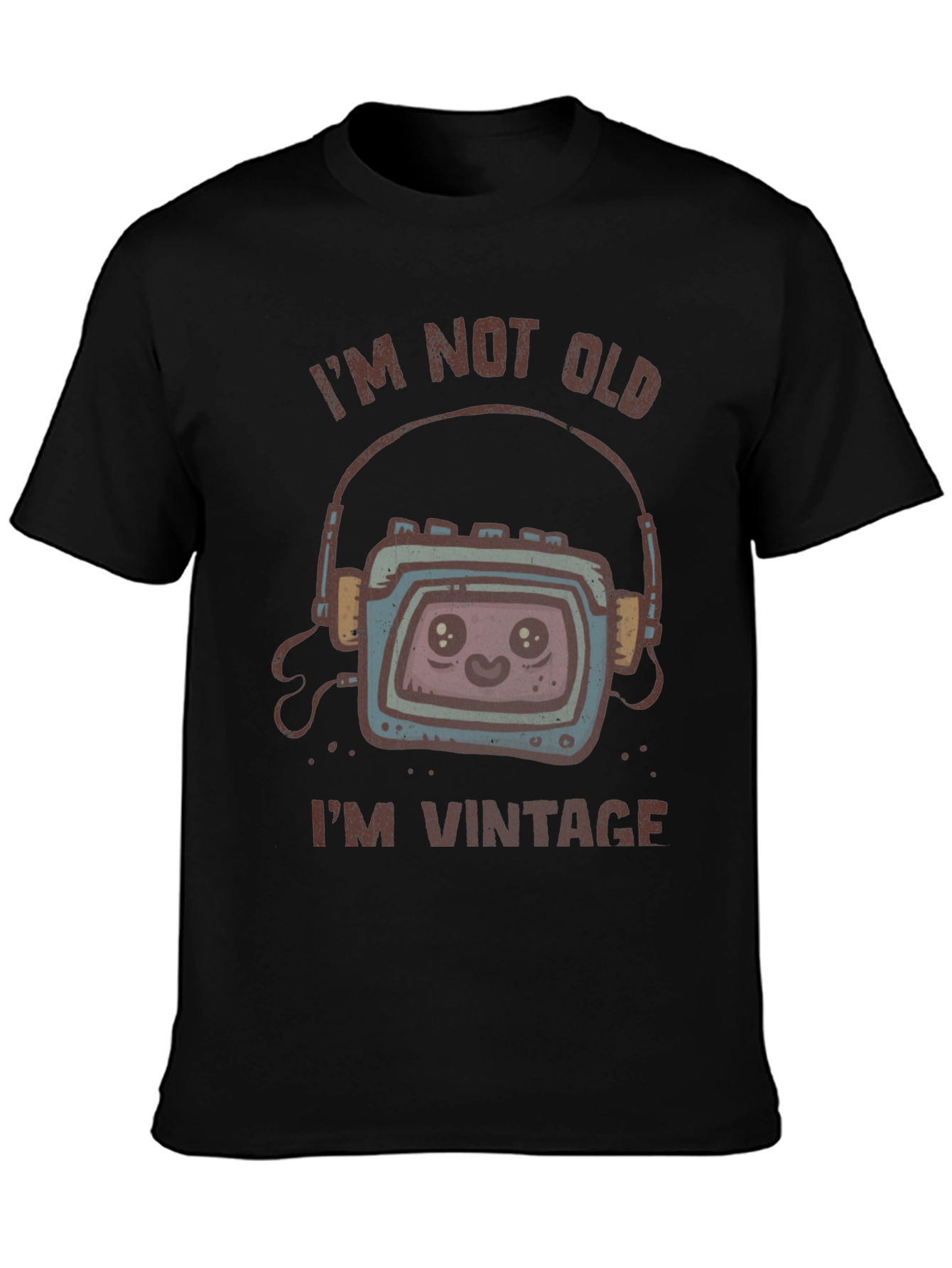 Black I'm Not Old, I'm Vintage Graphic T-Shirt view 3