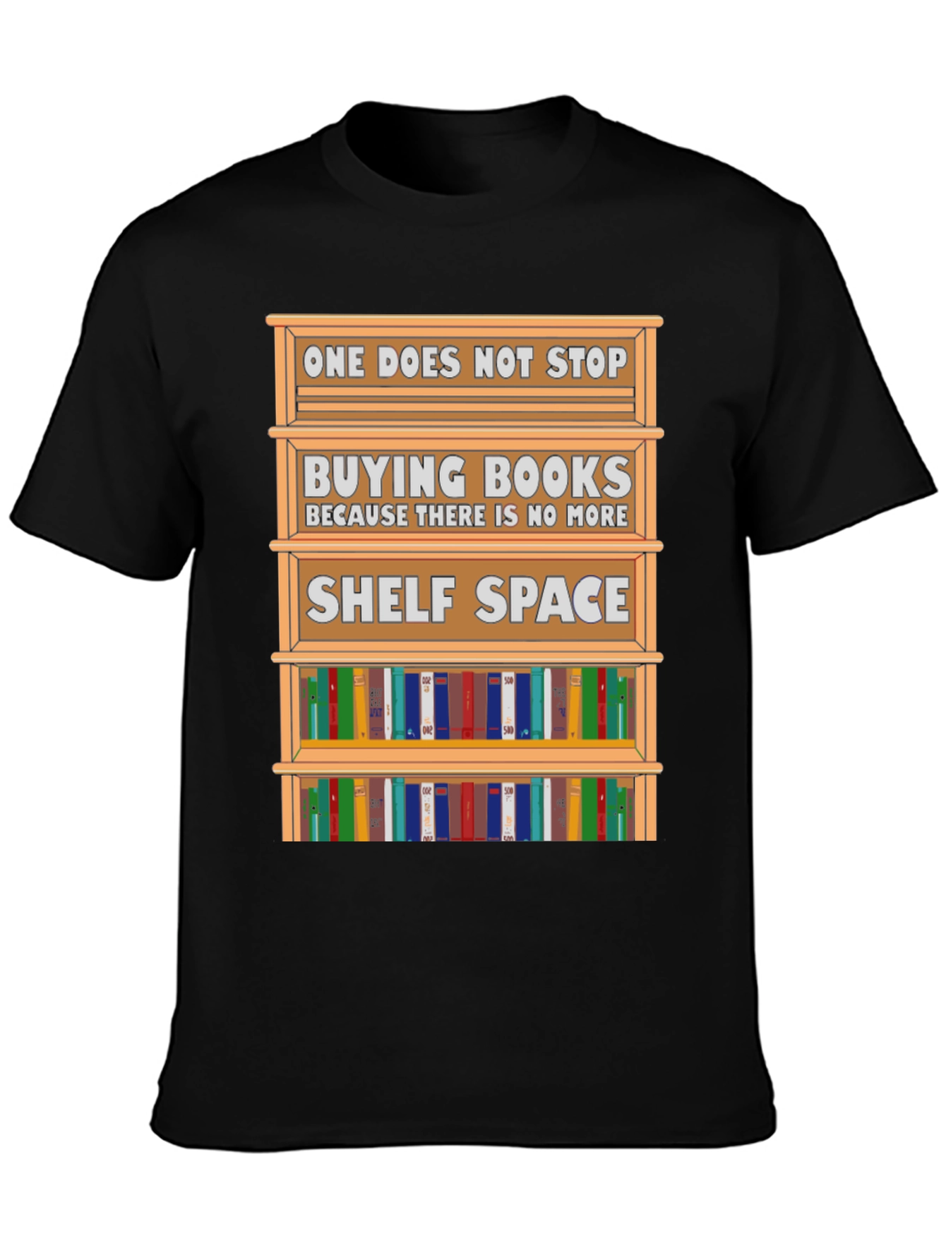 Black Book Lover T-Shirt: One Does Not Stop Buying view 3
