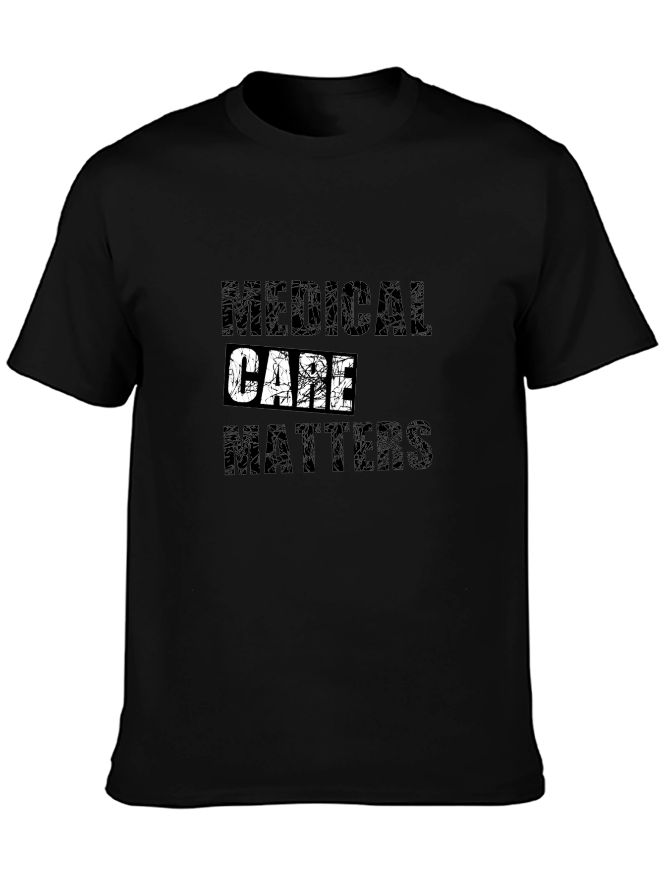 Black Medical Care Matters Graphic Tee view 3
