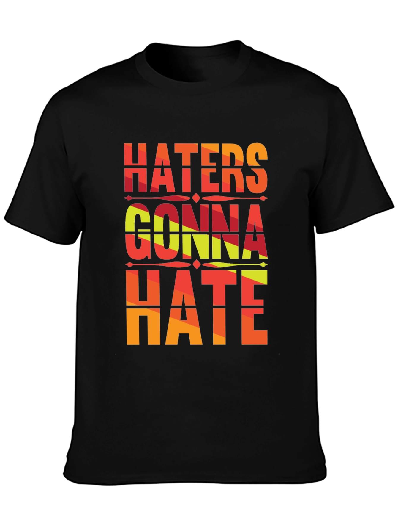 Black Haters Gonna Hate Graphic Tee - Unisex view 3