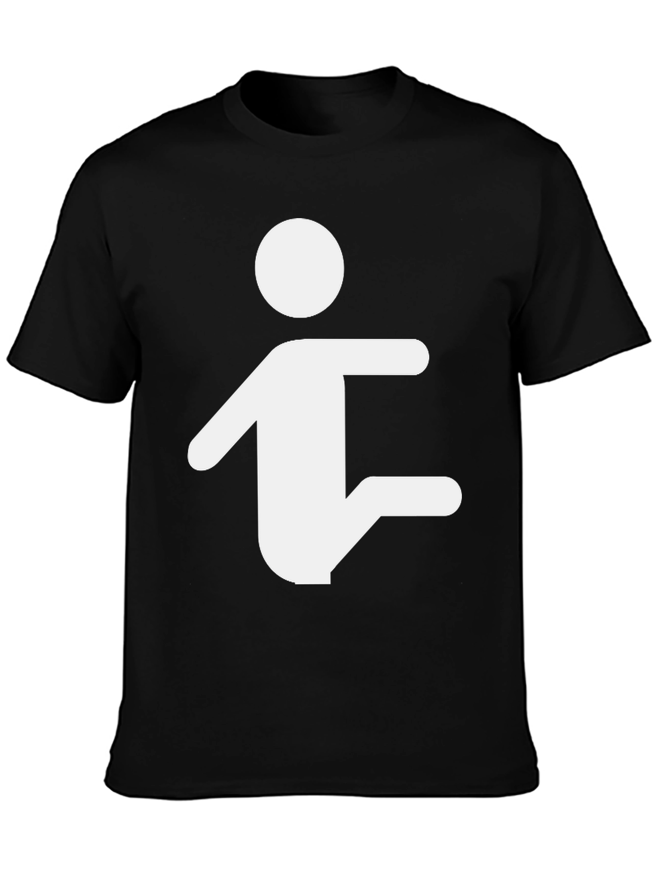 Black Stick Figure Yoga Pose Graphic T-Shirt view 3