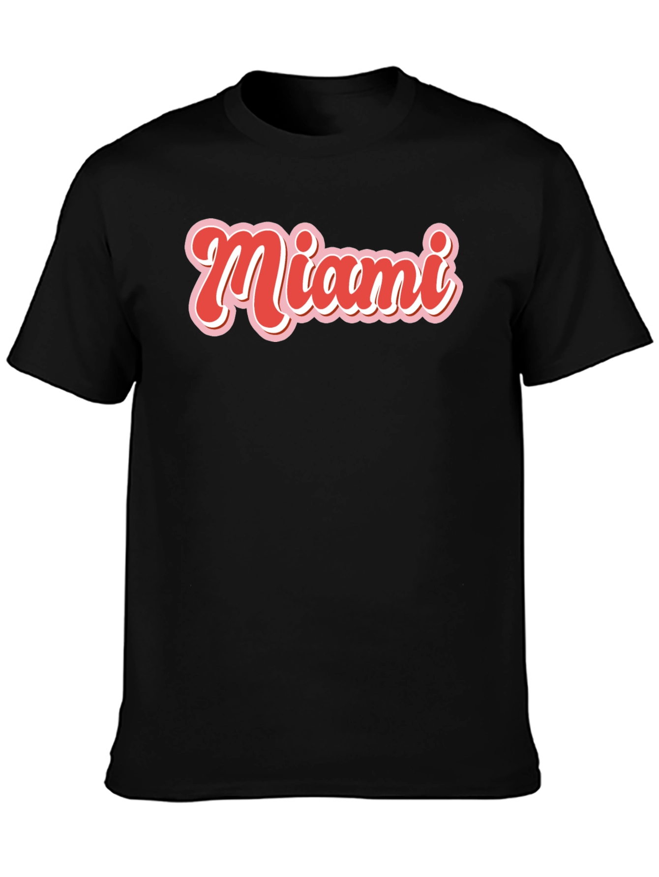 Black Miami Retro Graphic T-Shirt view 3