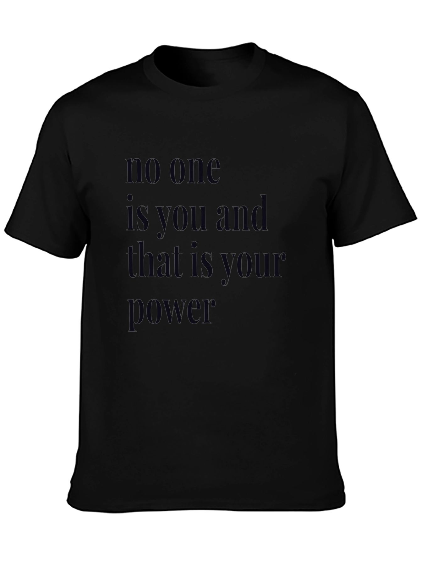 Black Empowering Statement Black T-Shirt view 3
